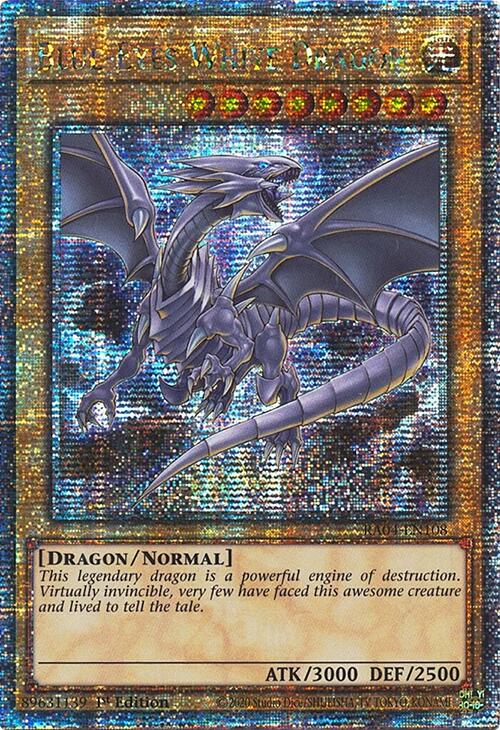 Blue-Eyes White Dragon (8th Art) RA04-EN108 Quarter Century Secret Rare、mySite、waistdrama