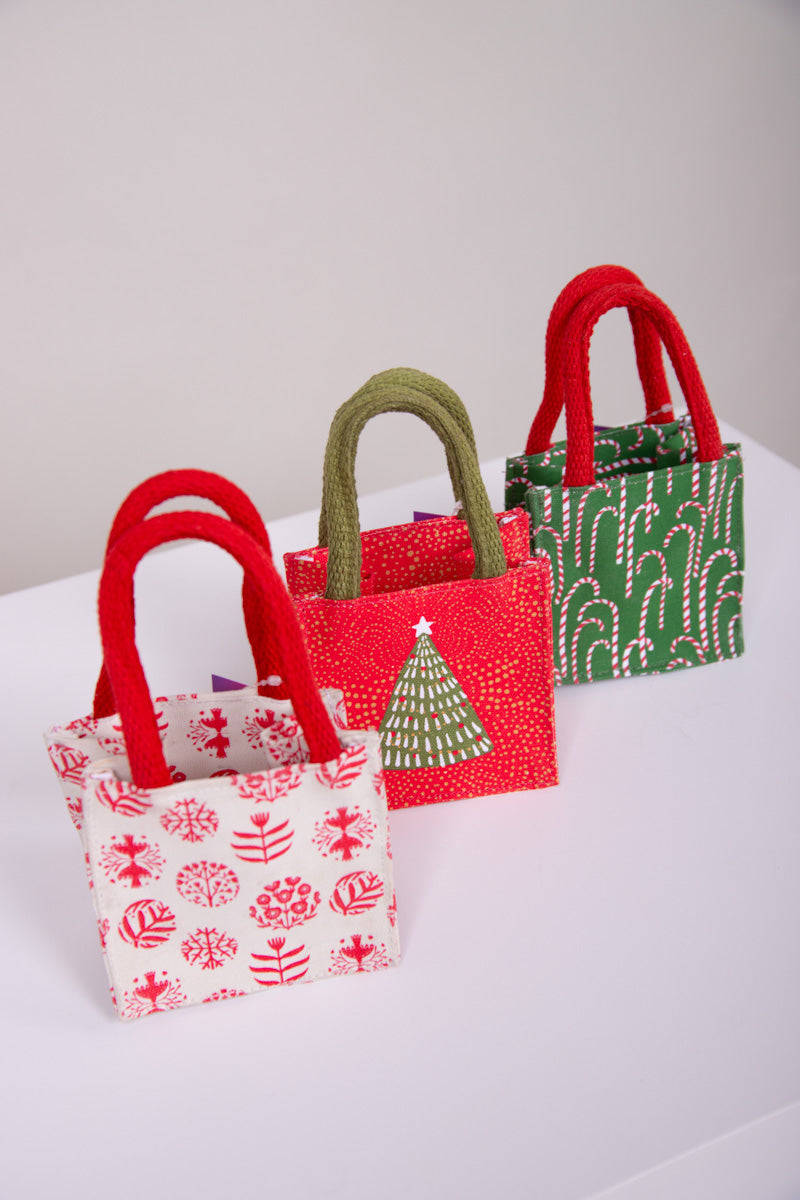 Scandi Ornaments Small Reusable Itsy Bitsy Gift Bag、mySite、hinf8tx79
