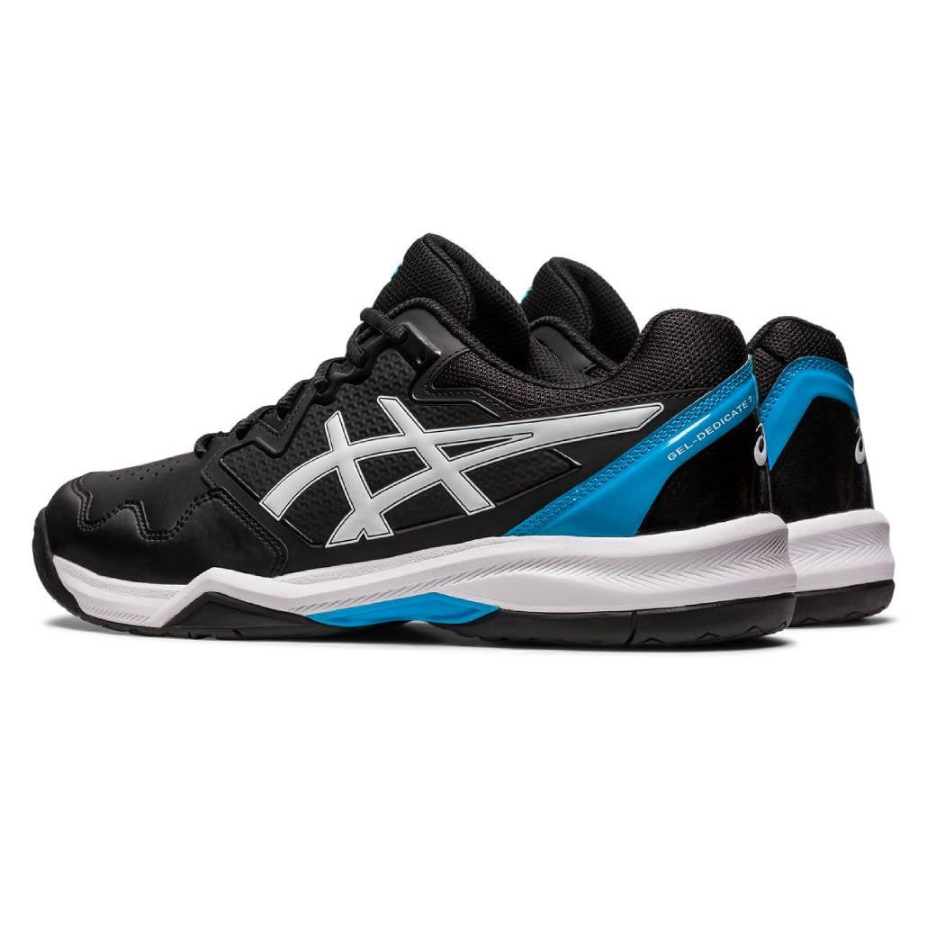 Asics Gel Dedicate 7 Men's Tennis Shoe (Black/Blue)