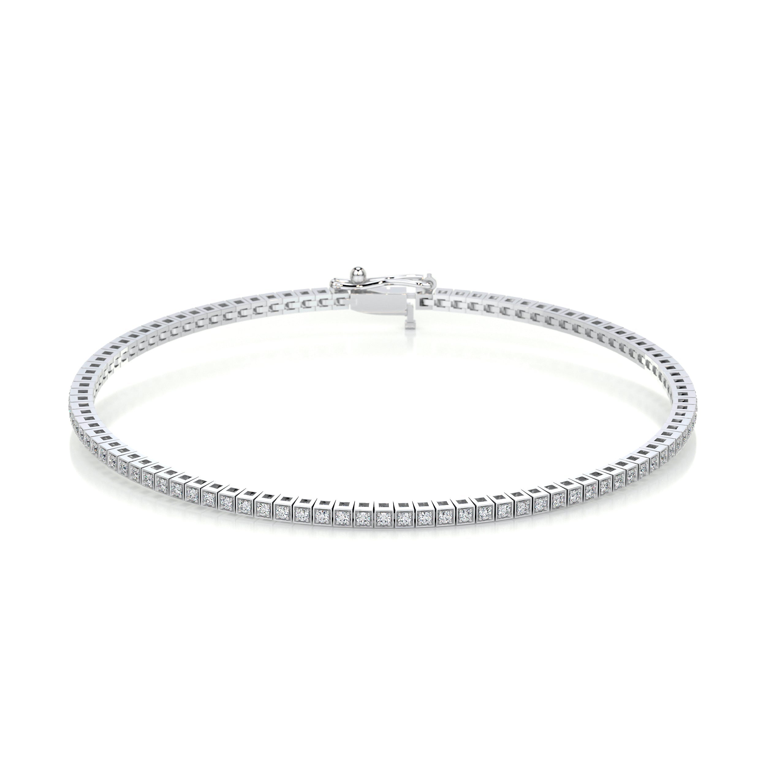 Lee Diamond Lab Grown Tennis Bracelet (1.00 Carat) -18K White Gold、mySite、hinf8tx79
