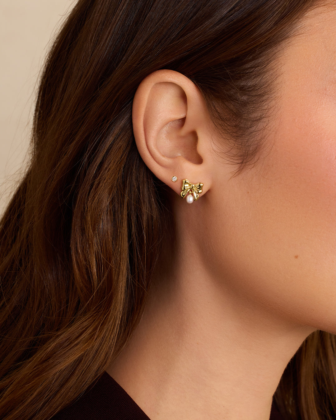 Bow Pearl Earrings、mySite、hinf8tx79