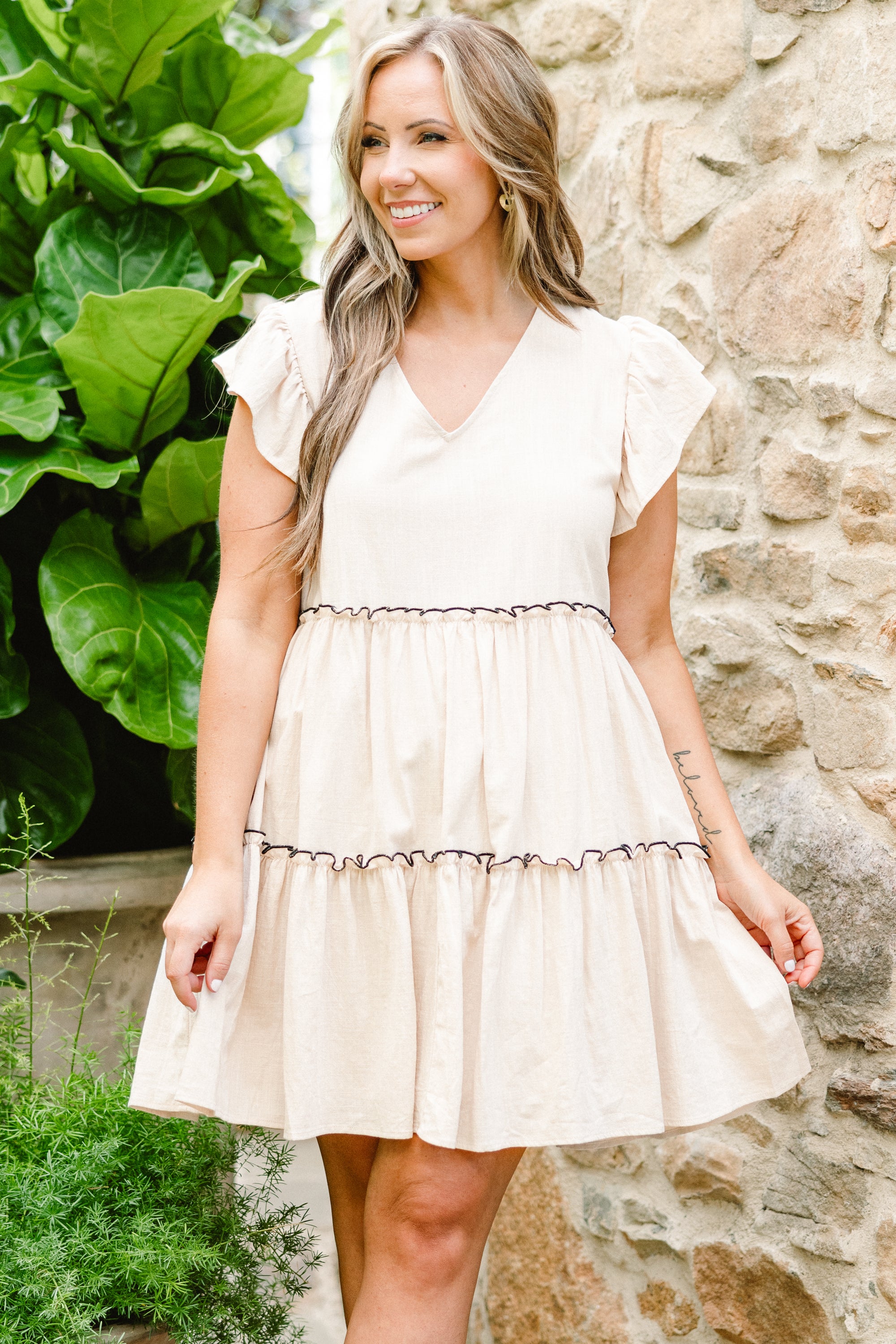  Catch Me When I Fall Dress, Natural-Black、mySite、justintrudeaud