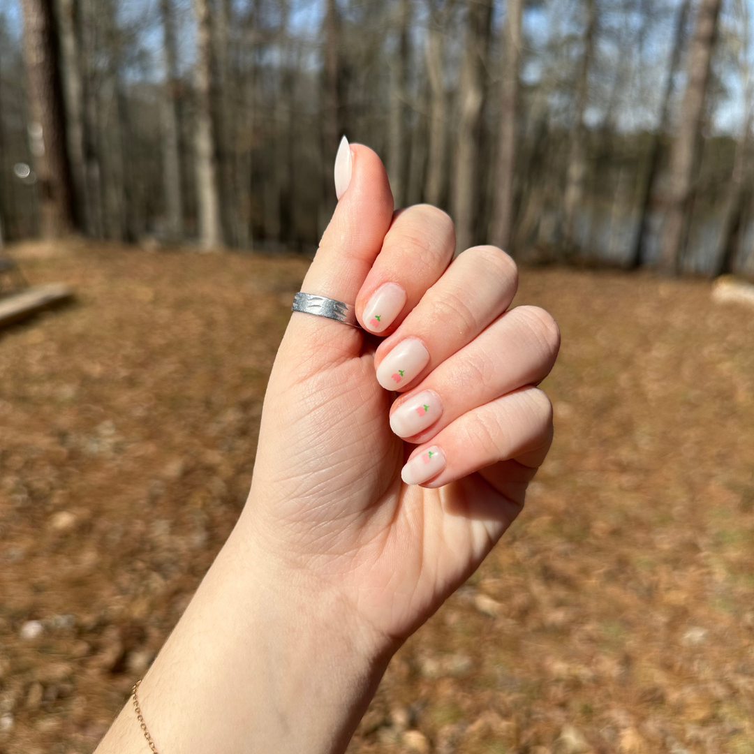 Touch of Tulips - Press-On | Extra Short | Round、mySite、solidvoid