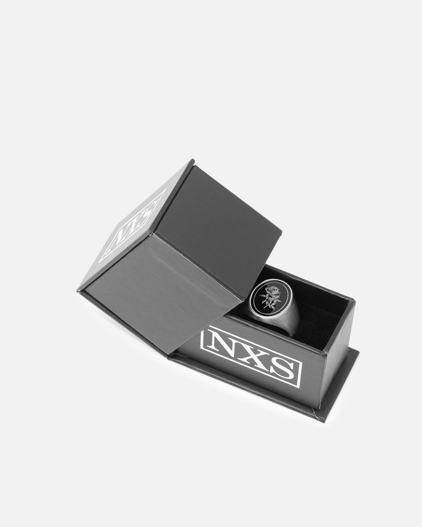 NXS Rose Signet Ring White Gold/Black、mySite、zt4zffjzw