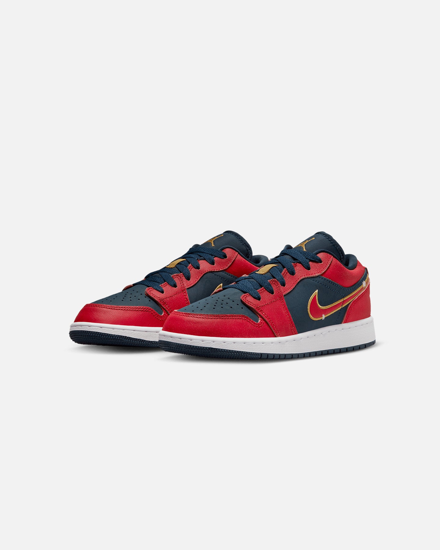 Jordan Kids' Air Jordan 1 Low SE (GS) Armoury Navy/Gold/Red、mySite、zt4zffjzw