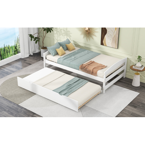 Twin size platform bed, with two drawers, espresso、、casual