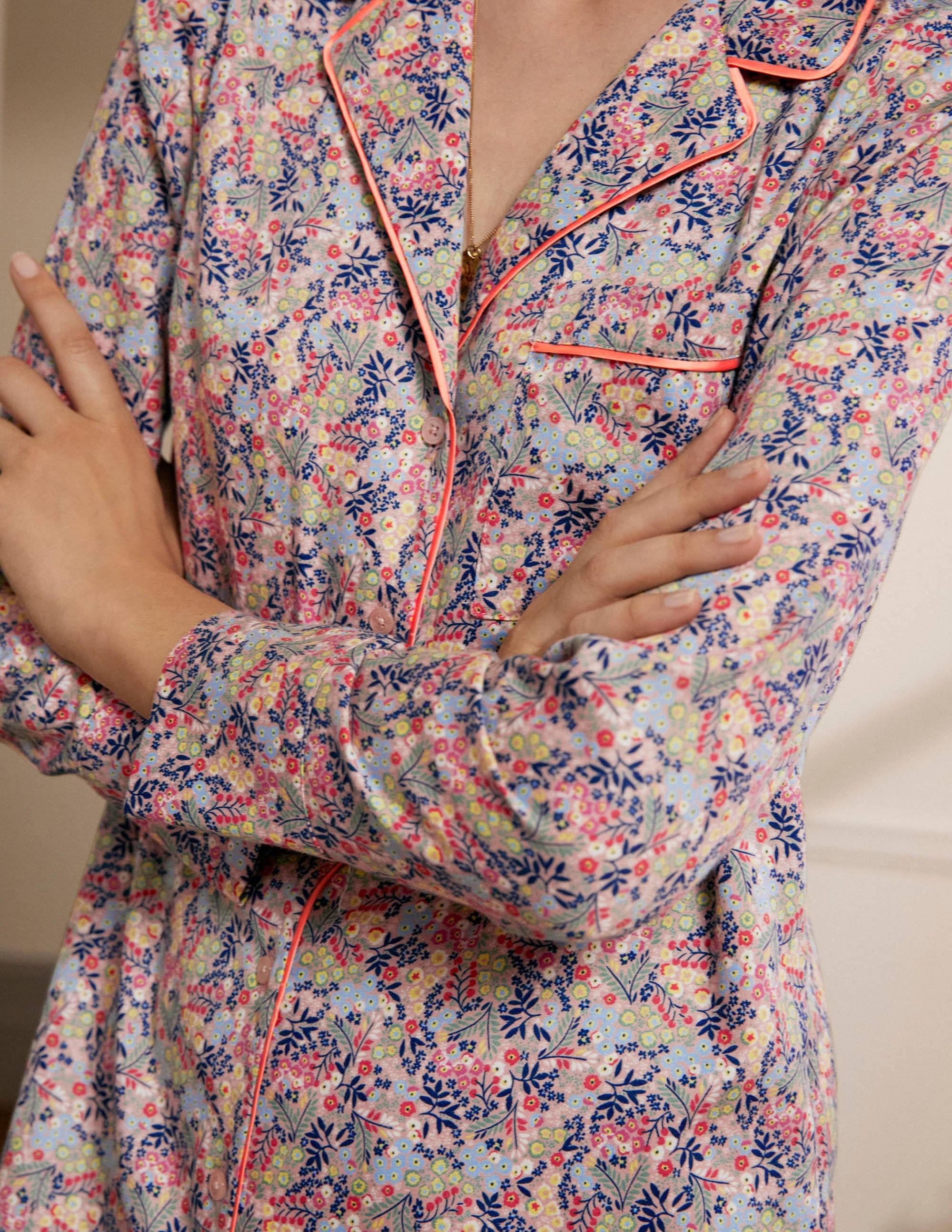  Janie Longline Pyjama Shirt-Milkshake, Enchanting Forest、mySite、ashleygrahame