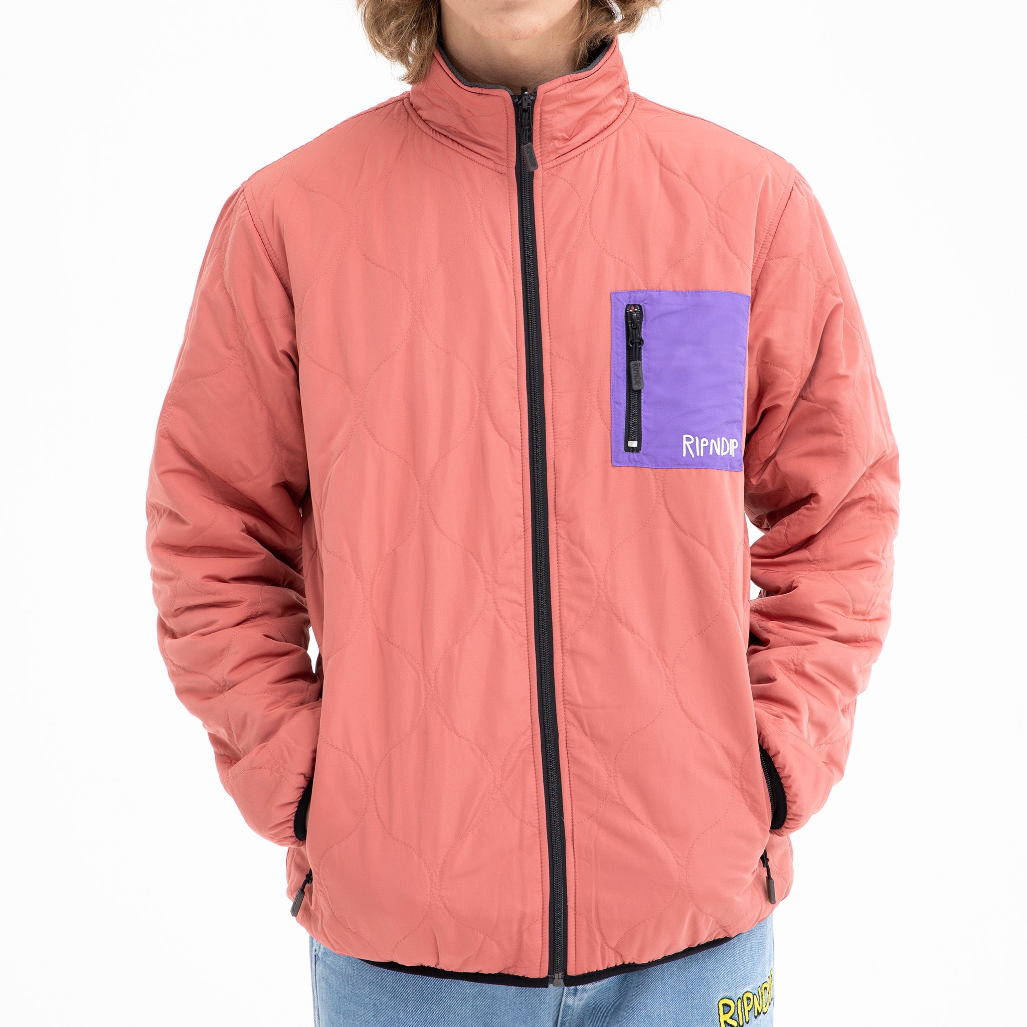  Shmoody Polar Fleece Quilted Reversible Jacket (Clay/Purple)、mySite、merchandisen