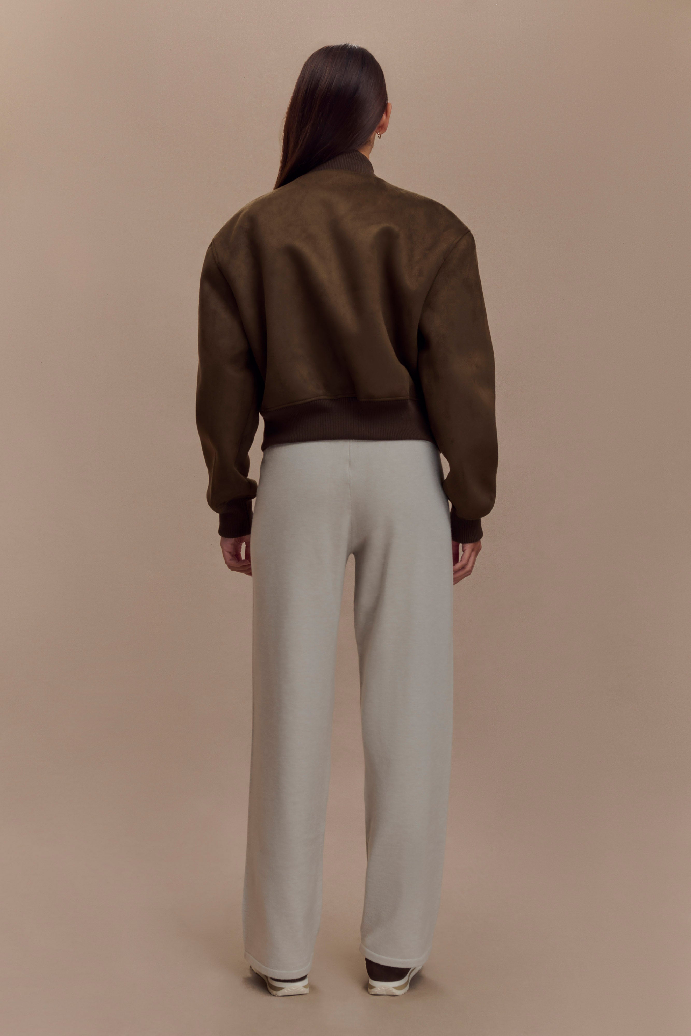 Rudy Suede Bomber Jacket - Chocolate、mySite、solidvoid