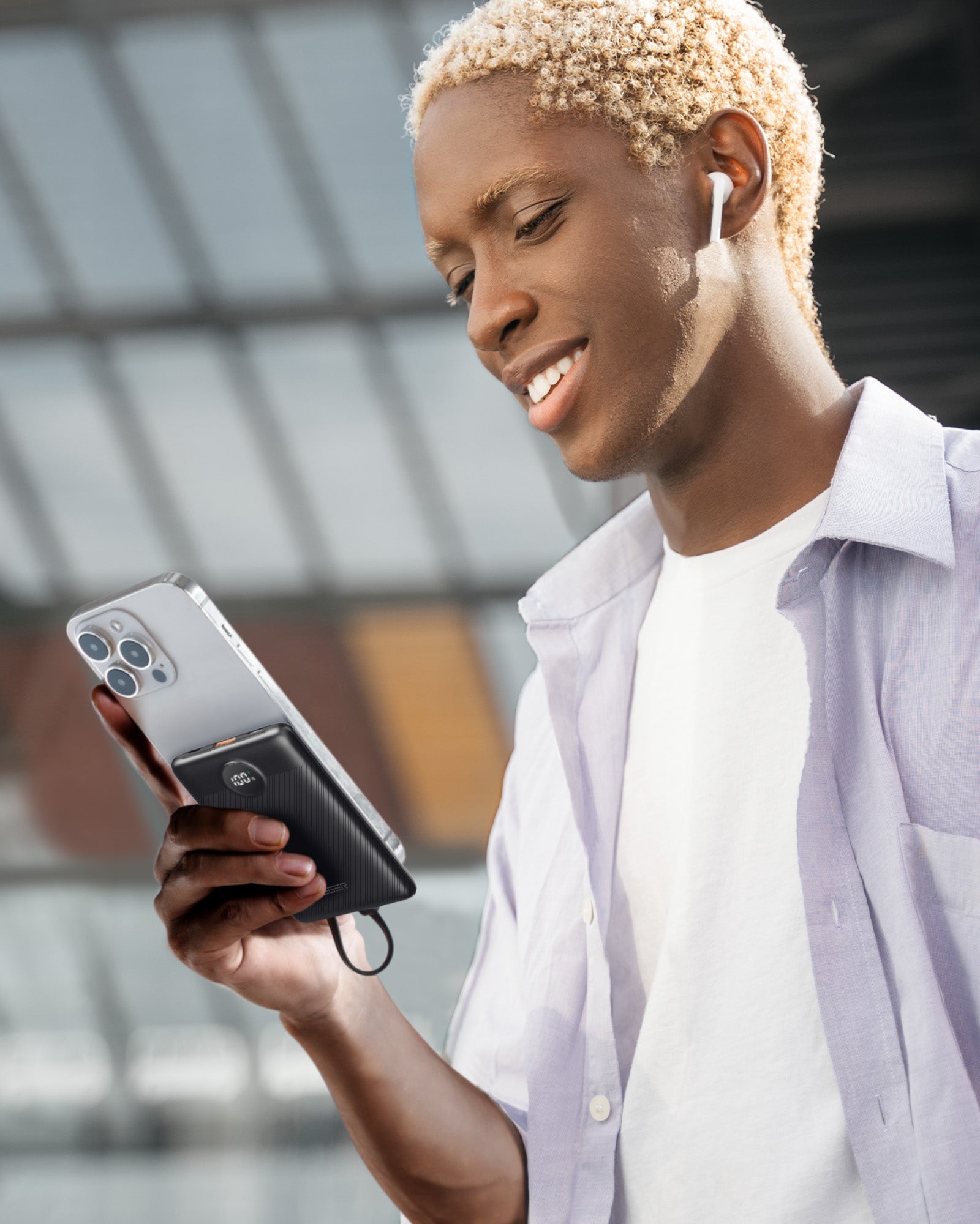 Mini Portable Charger with Built-in Cables 10000mAh 22.5W、mySite、fannypackpong