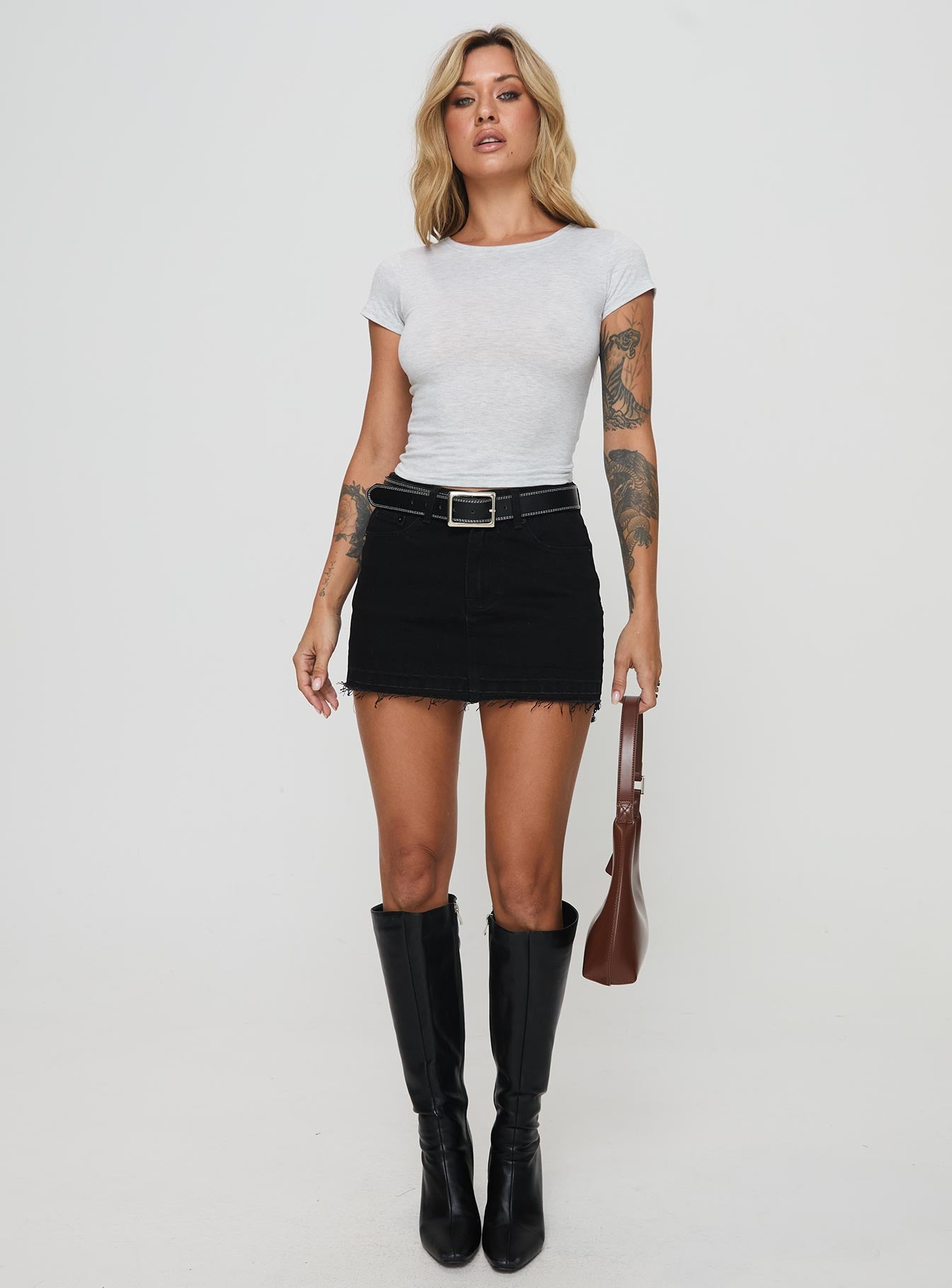 Aster Mini Skirt Black、mySite、solidvoid