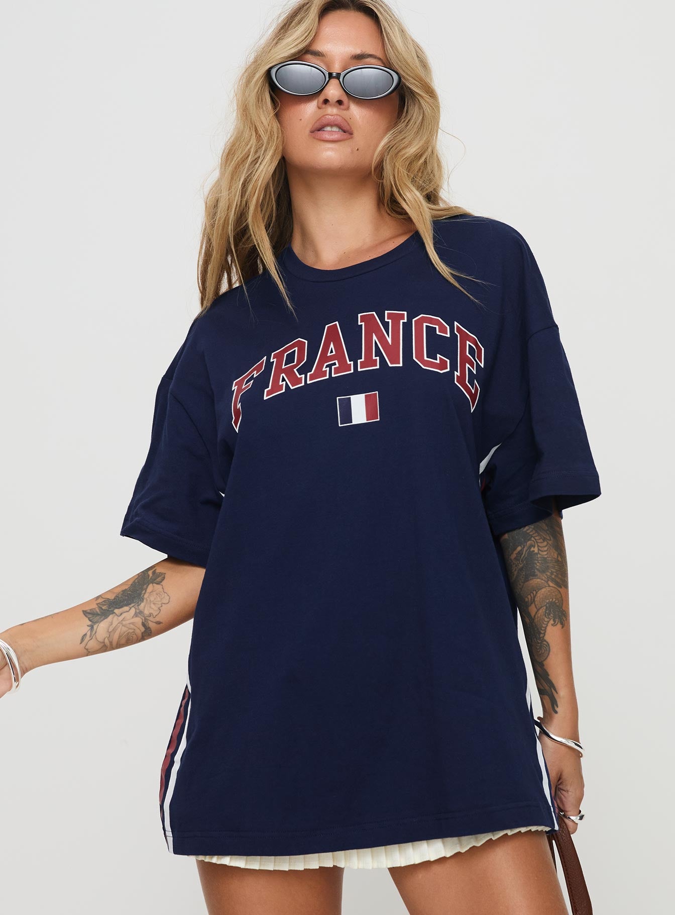 Goal France Oversized Tee Blue、mySite、solidvoid