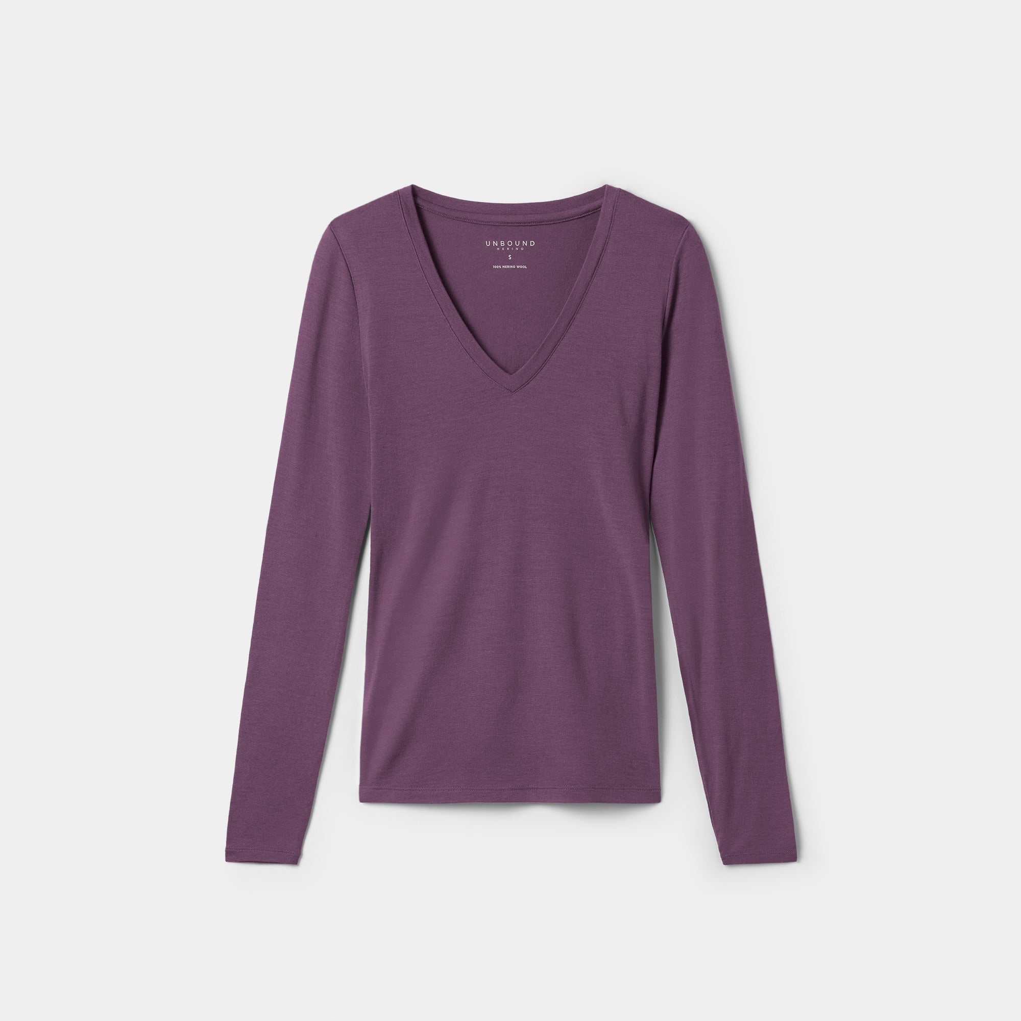 Women's Slim Merino Long Sleeve V-Neck、mySite、noshort