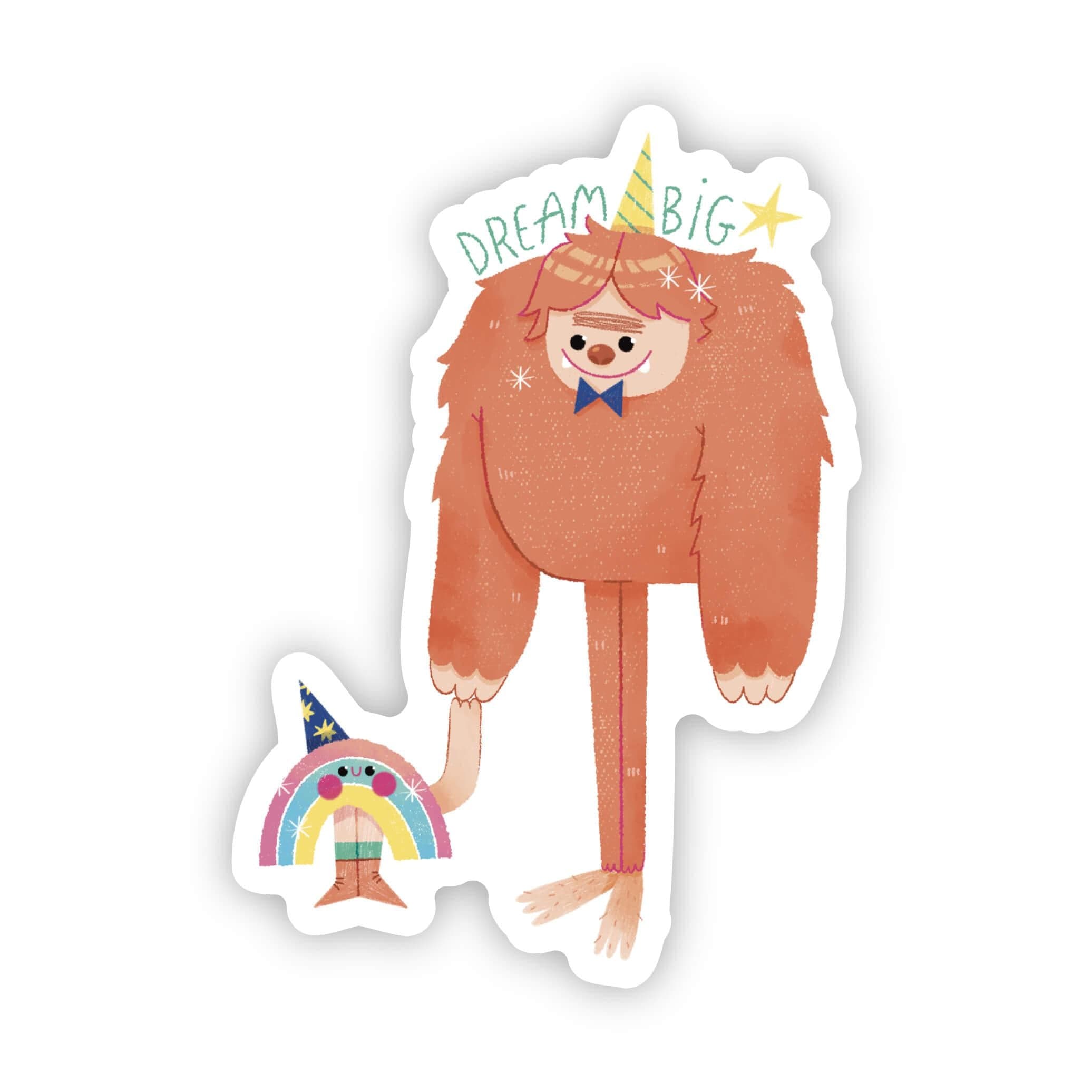  Dream Big Foot and Rainbow Friend Sticker、mySite、elrpsem3k