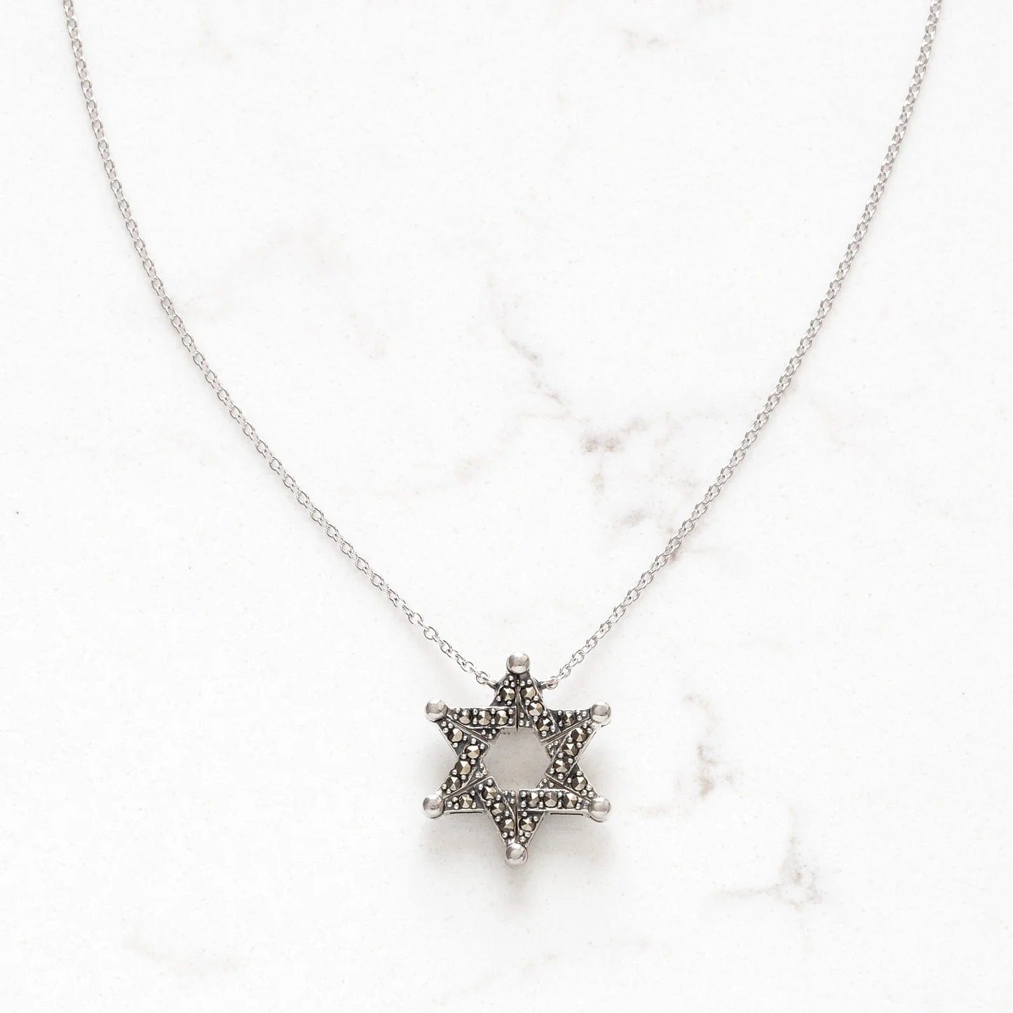 Butterfly Star of David Necklace - Marcasite、mySite、topwebapps
