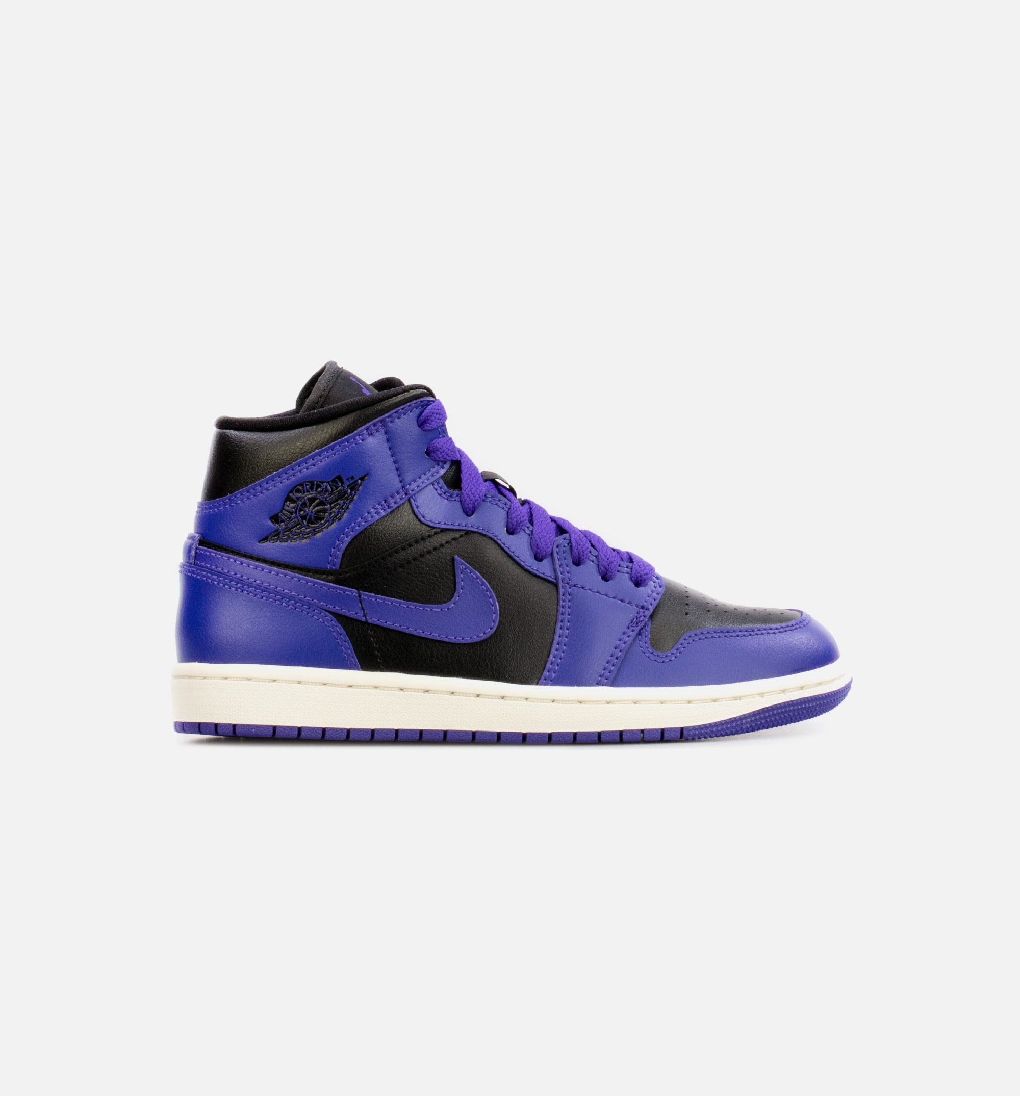 Air Jordan 1 Mid Womens Lifestyle Shoe - Black/Purple、mySite、dreamappss