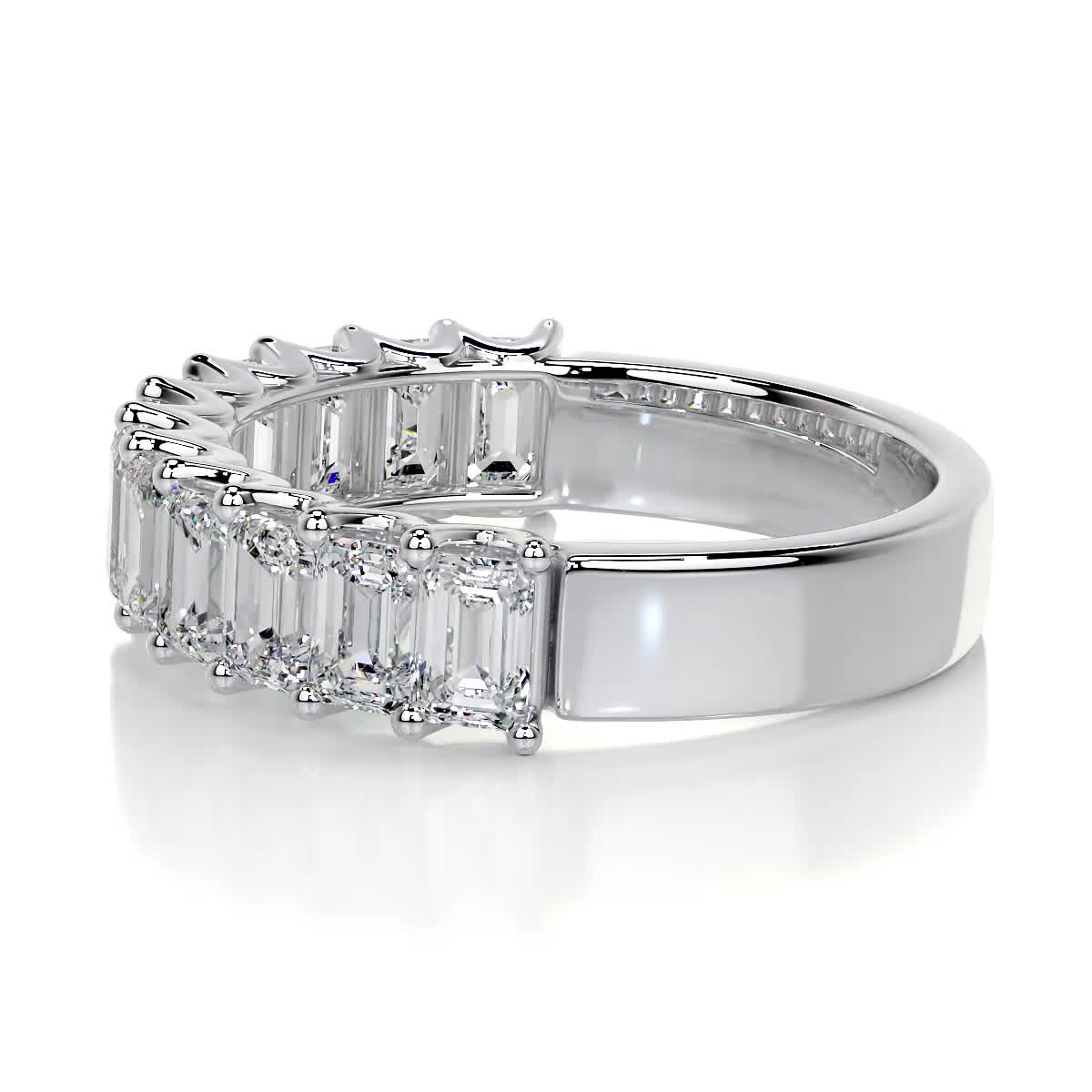 Gina Half Lab Grown Eternity Wedding Ring -14K White Gold、mySite、hinf8tx79