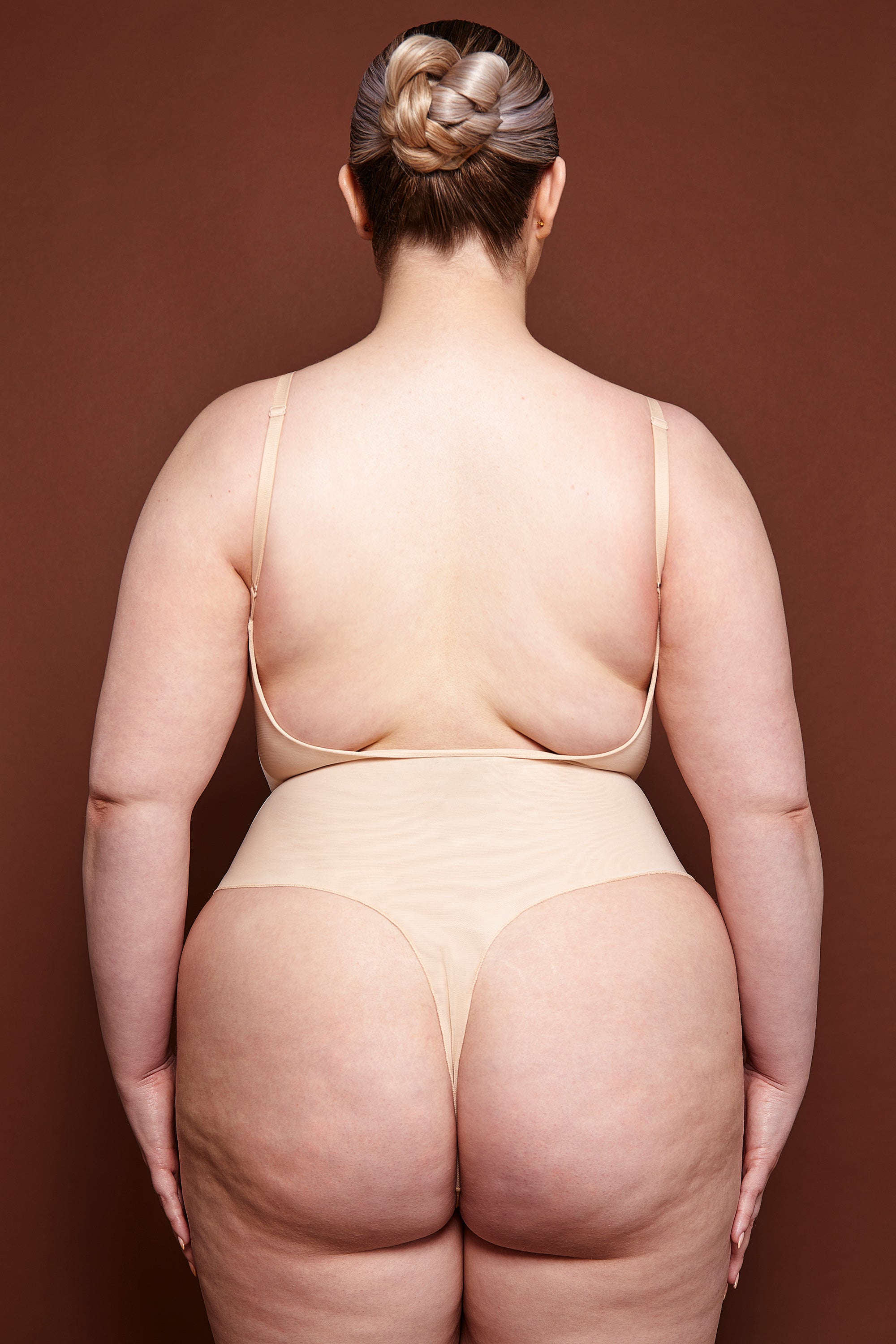 Soft Mesh Bodysuit in Beige、mySite、solidvoid