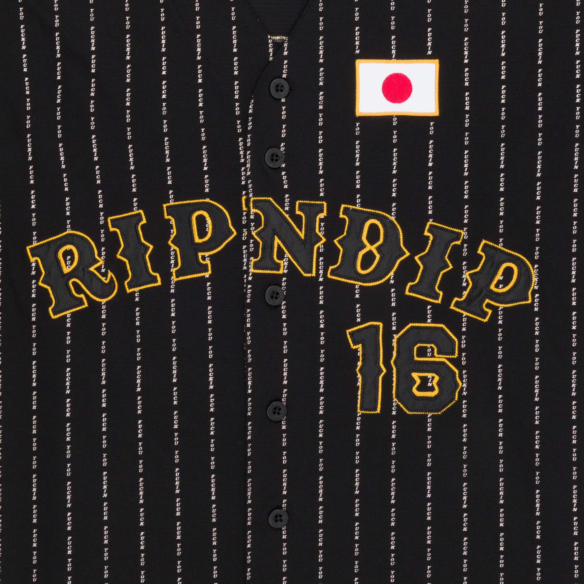  Ripndip JPN Baseball Jersey (Black)、mySite、merchandisen