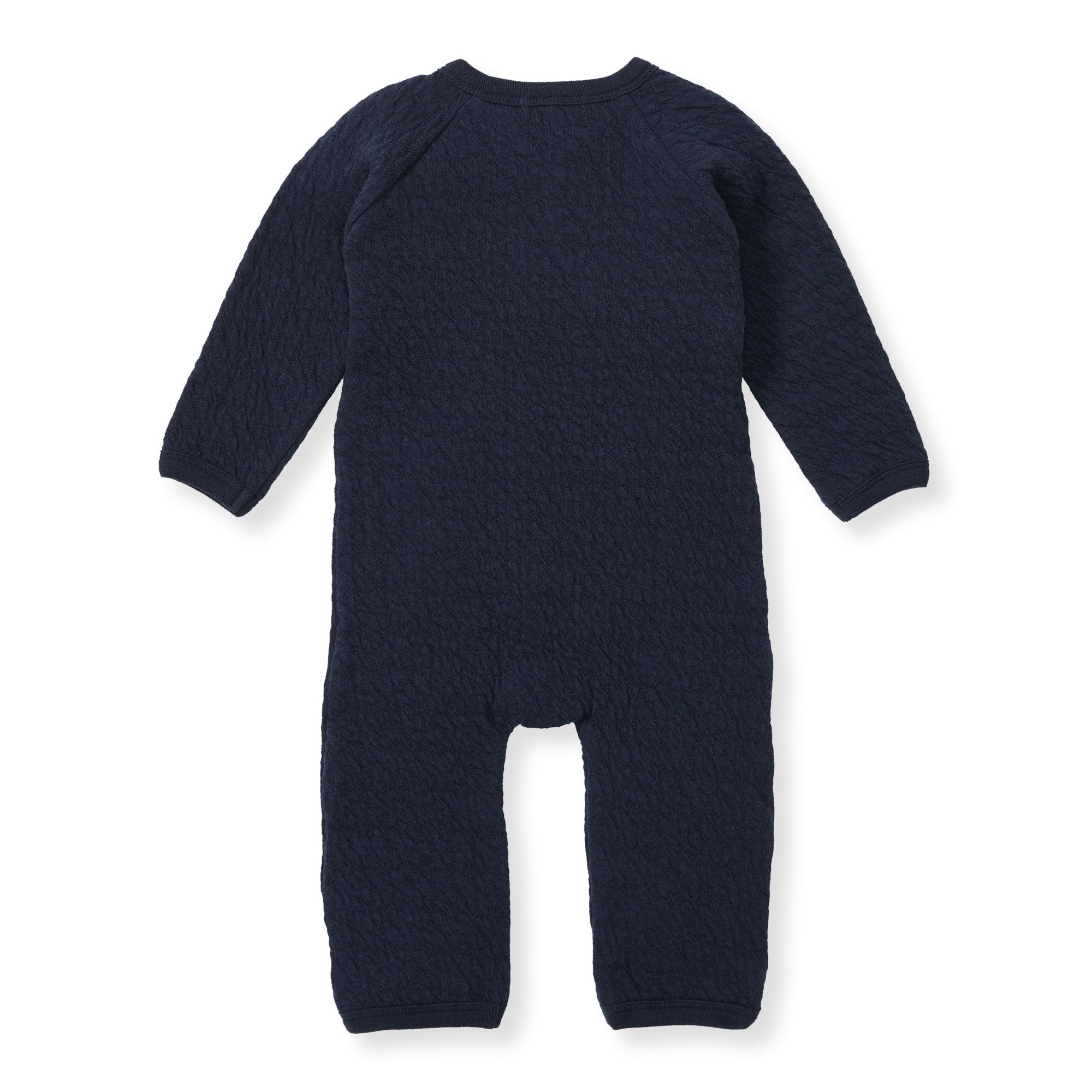  Organic Cotton Quilted Bee Wrap-Front Baby Jumpsuit - Midnight、mySite、layawaytickets