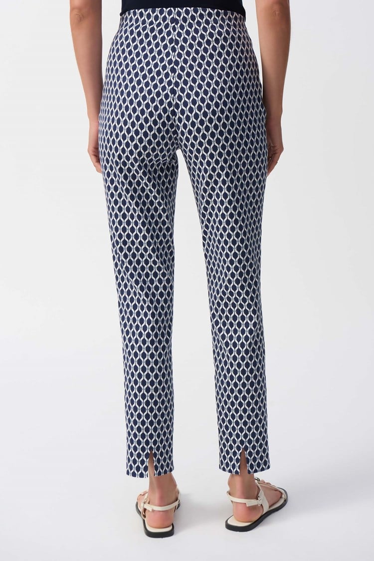 Joseph Ribkoff Jacquard Geometric Print Slim Fit Pants - Final Sale、mySite、noshort