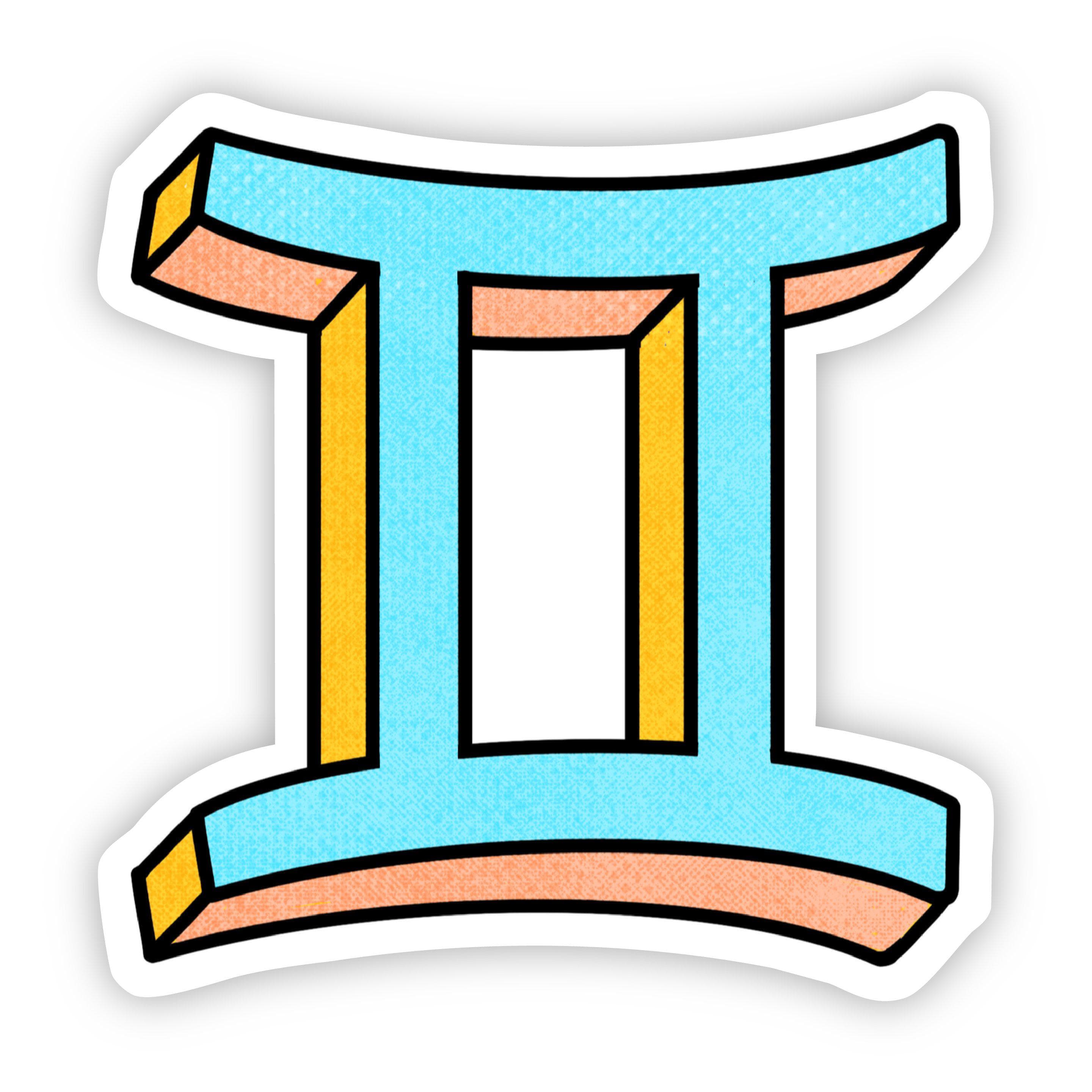  Gemini Symbol Zodiac Sticker、mySite、elrpsem3k
