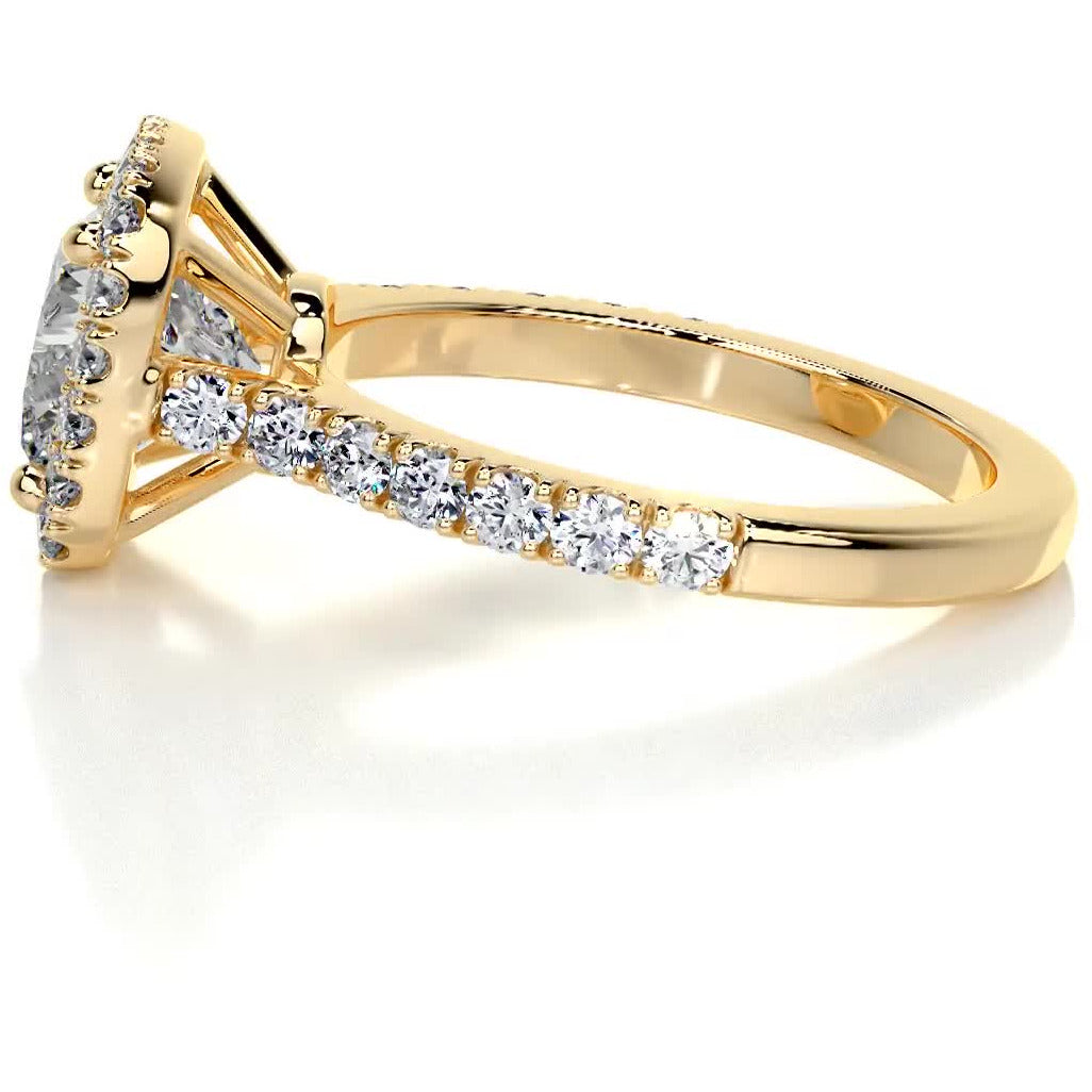 Celeste Moissanite & Diamond Ring -18K Yellow Gold、mySite、hinf8tx79