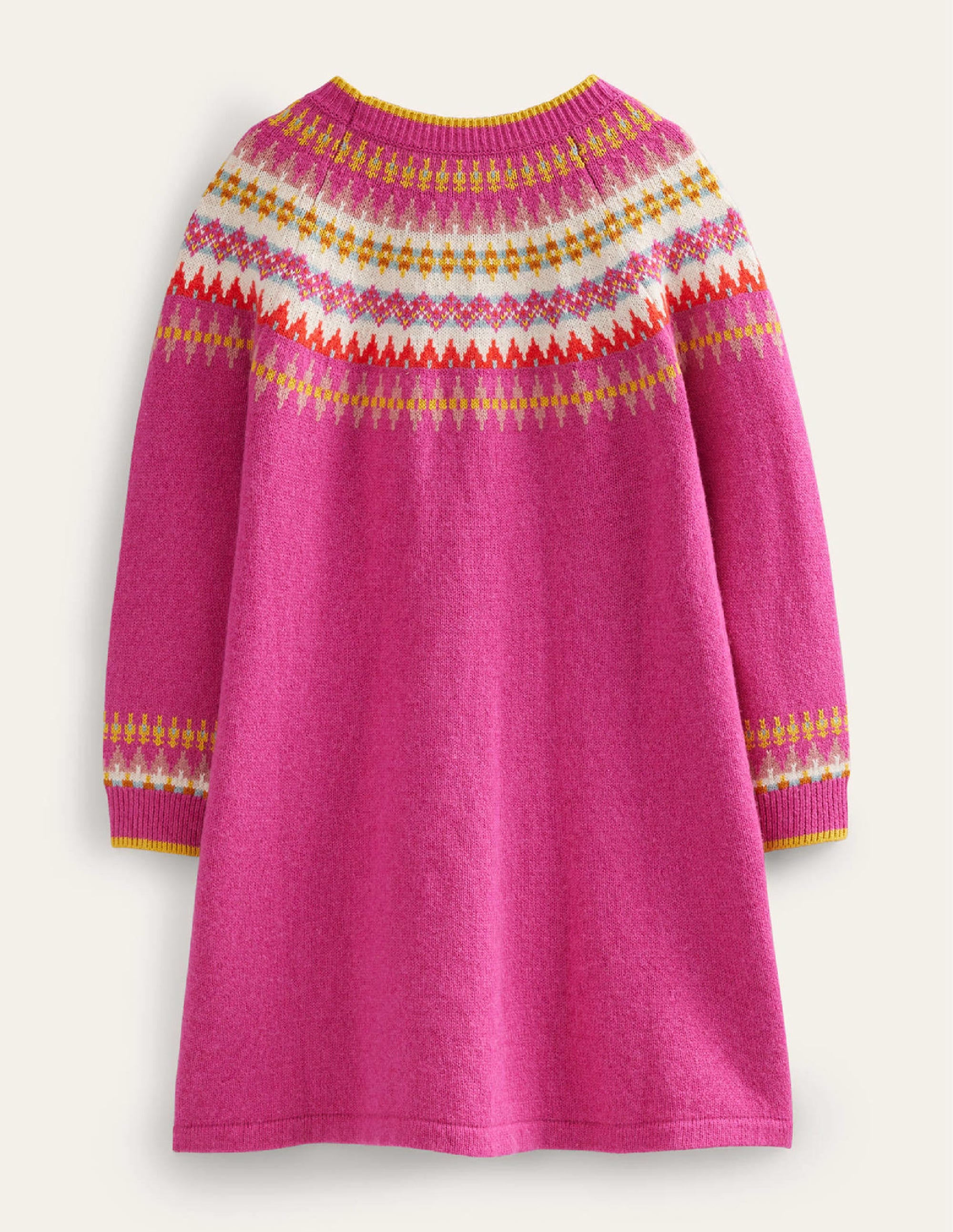  Fair Isle Jumper Dress-Mid Pink Fair Isle、mySite、ashleygrahame