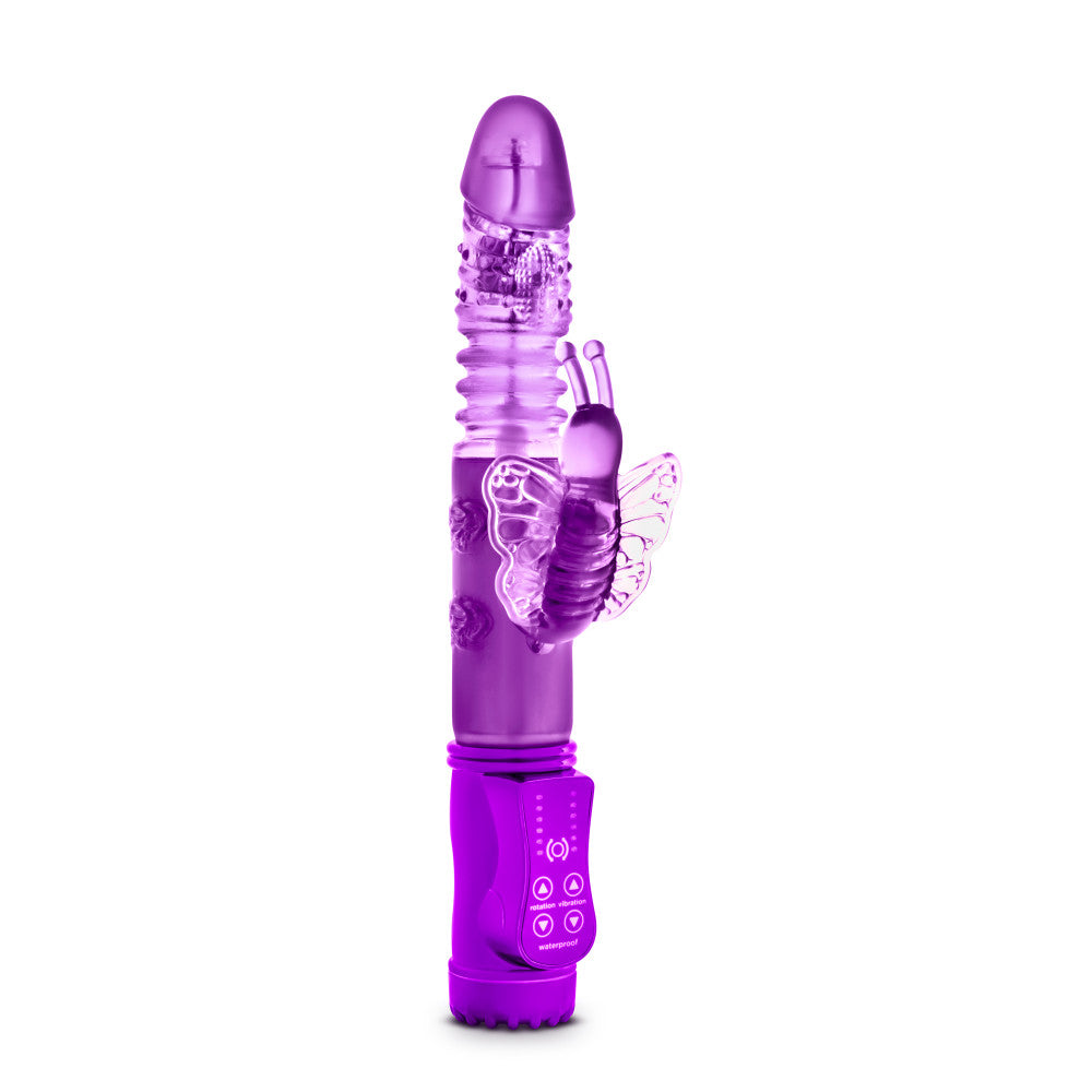 Sexy Things By Blush® | Butterfly Thruster Mini Purple 9.75-Inch Rabbit Vibrator、mySite、bottomscart