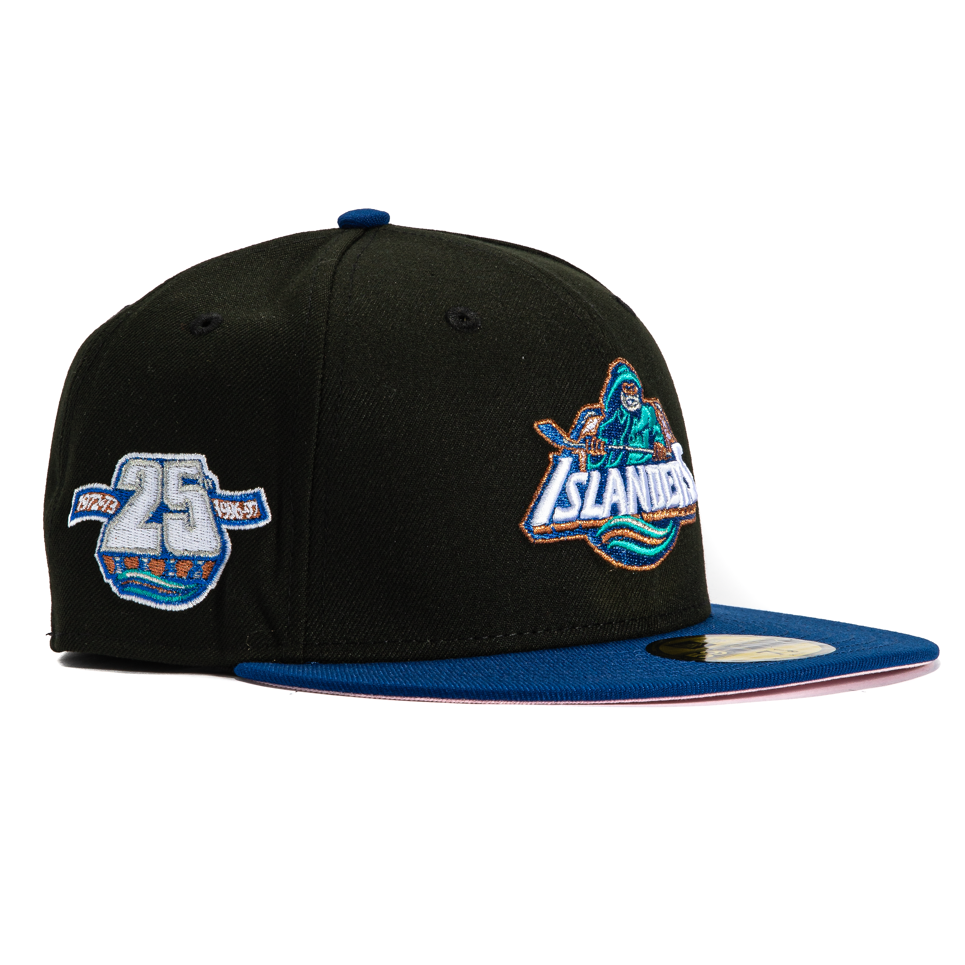 New Era 59Fifty New York Islanders 25th Anniversary Patch Hat - Black, Royal、mySite、vikingsvslions