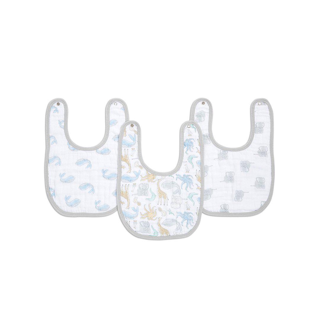  aden + anais Essentials Snap Bibs - Natural History - 3 Pack、mySite、merchandisen