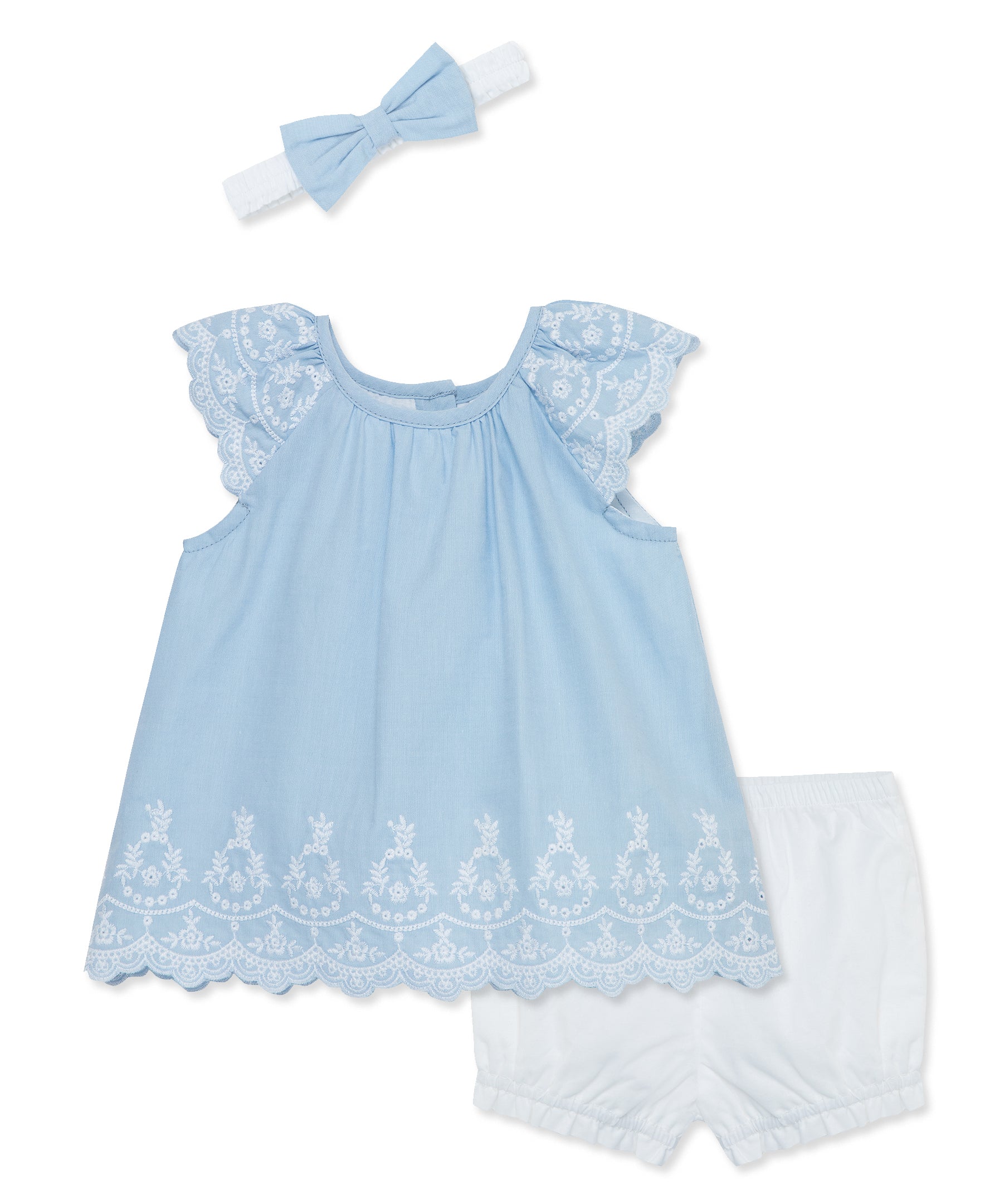  Blue Eyelet Woven Short Set & Headband、mySite、layawaytickets