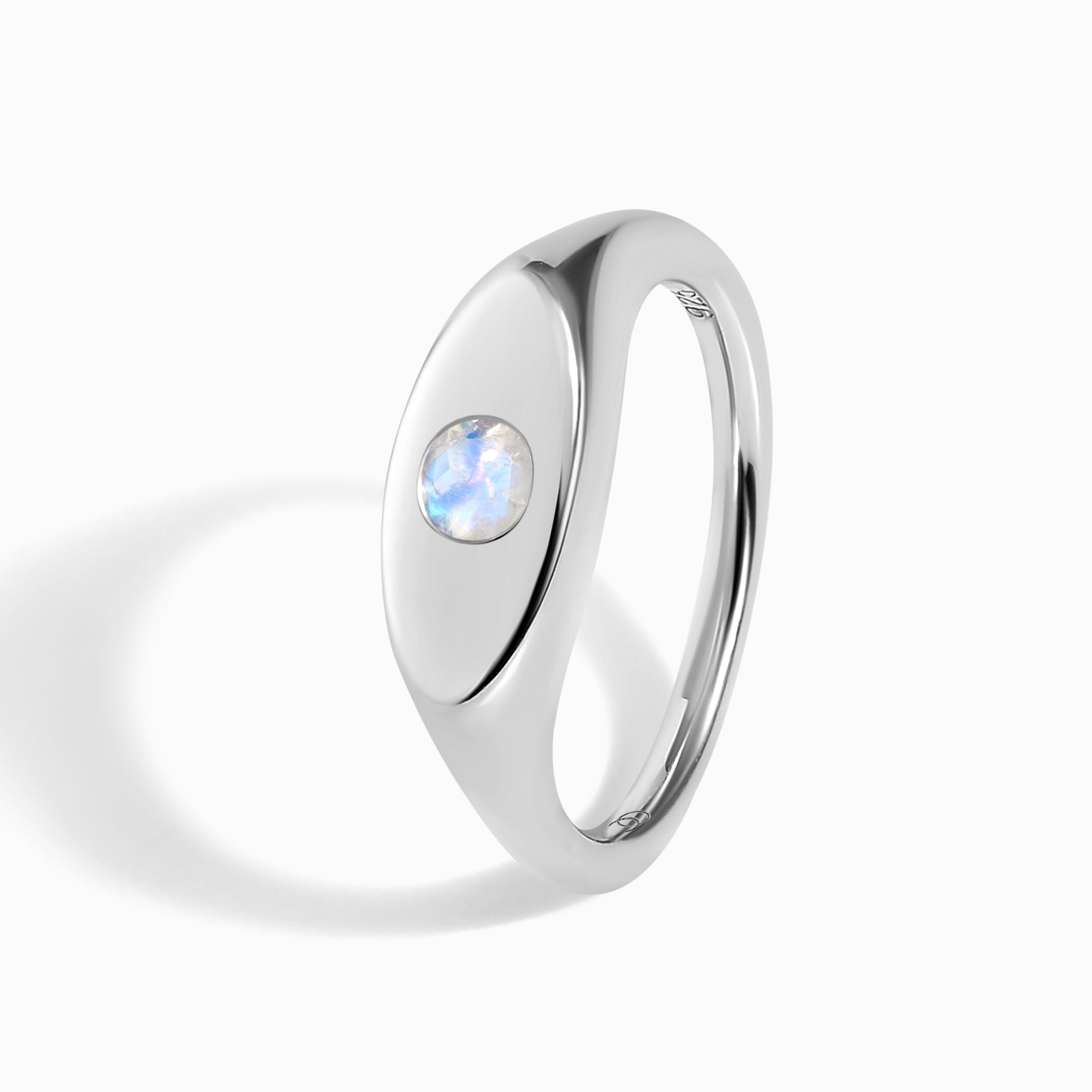 Moonstone Pinky Ring - Signet Lune、mySite、hinf8tx79