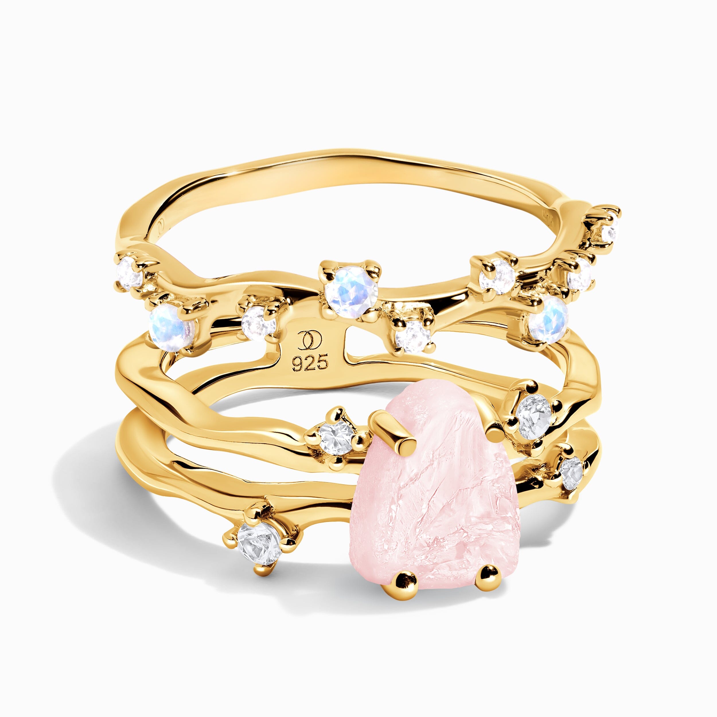 Rose Quartz Flow Ring & Stardust Band、mySite、hinf8tx79