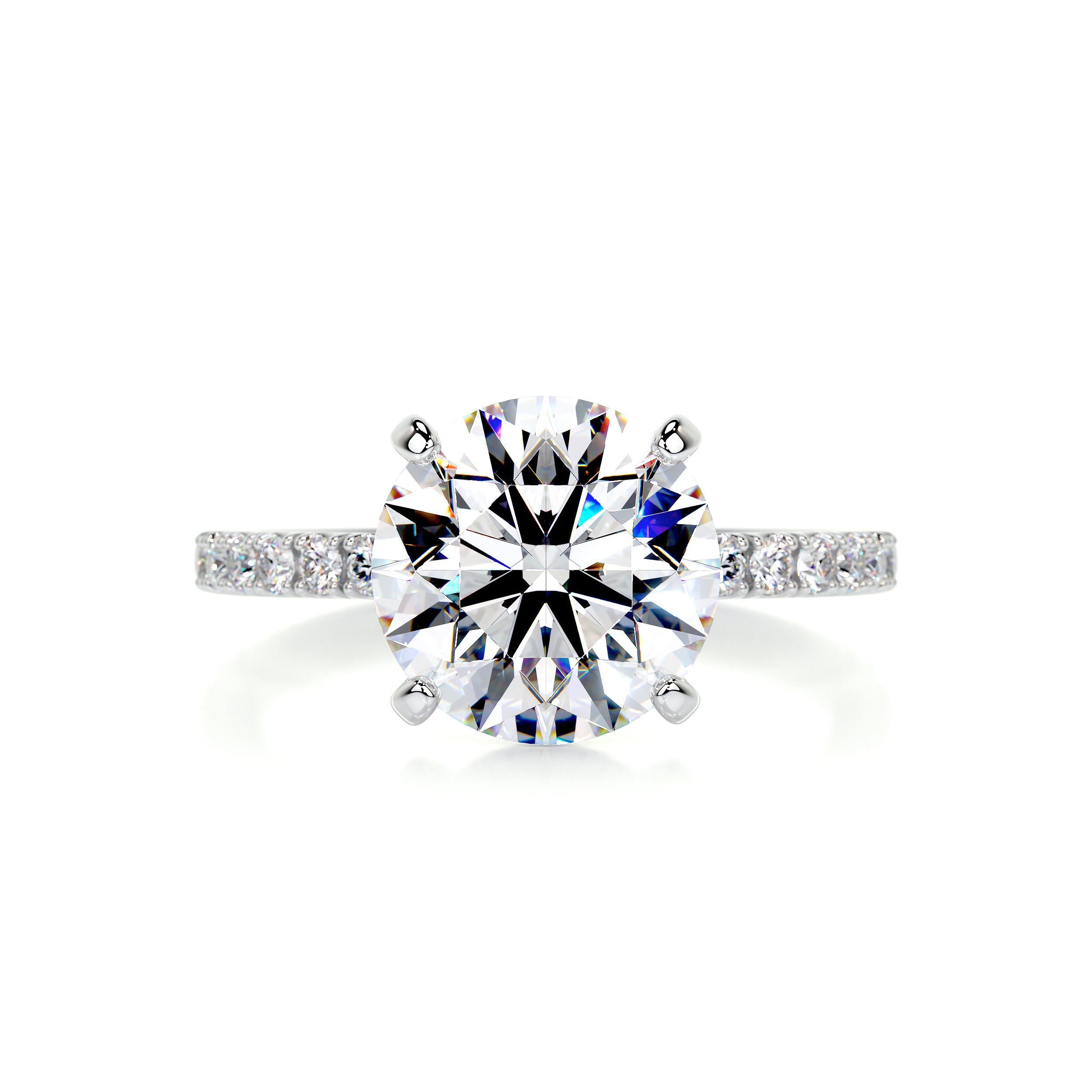Eleanor Moissanite & Diamond Ring -14K White Gold、mySite、hinf8tx79