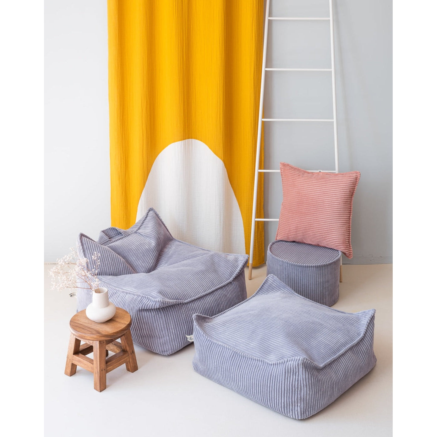 Blueberry Blue Square Ottoman、mySite、gigharbornorthrealestate