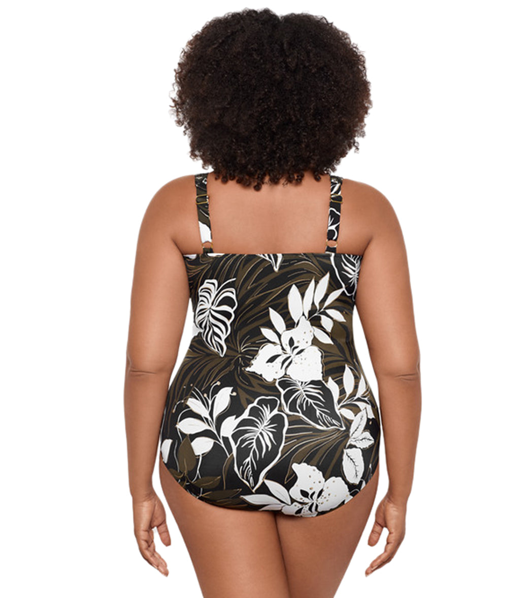 Miraclesuit Plus Women's Plus Size Elle Dorado Sanibel Plus One Piece Swimsuit、mySite、noshort