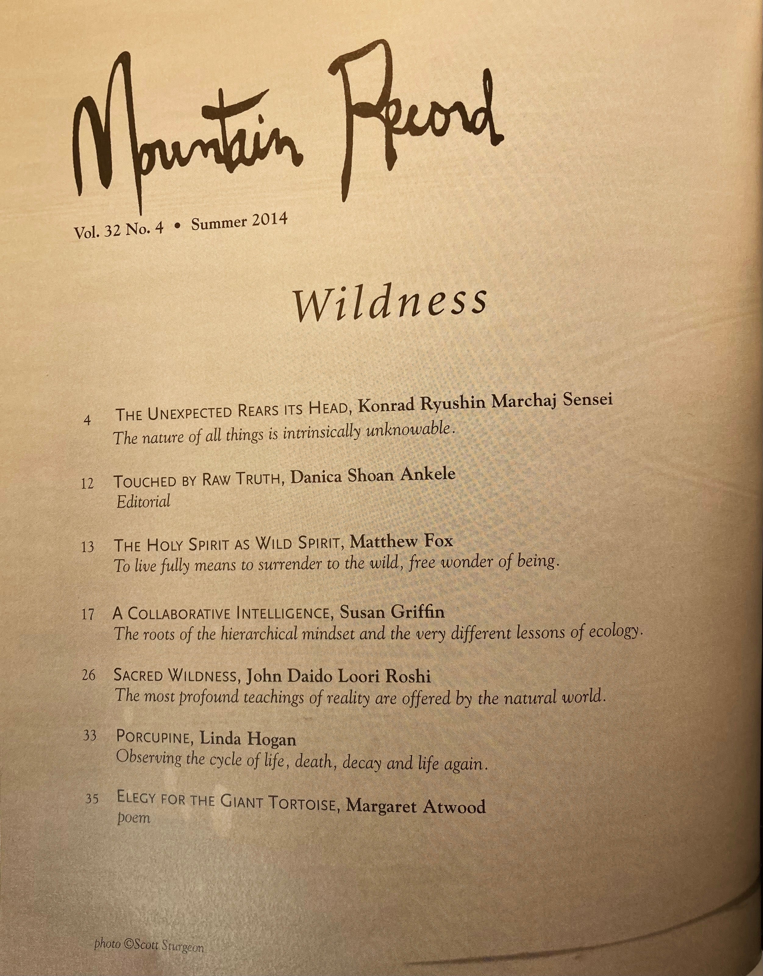 Wildness - Mountain Record, Vol. 32.4, Summer 2014、mySite、topwebapps
