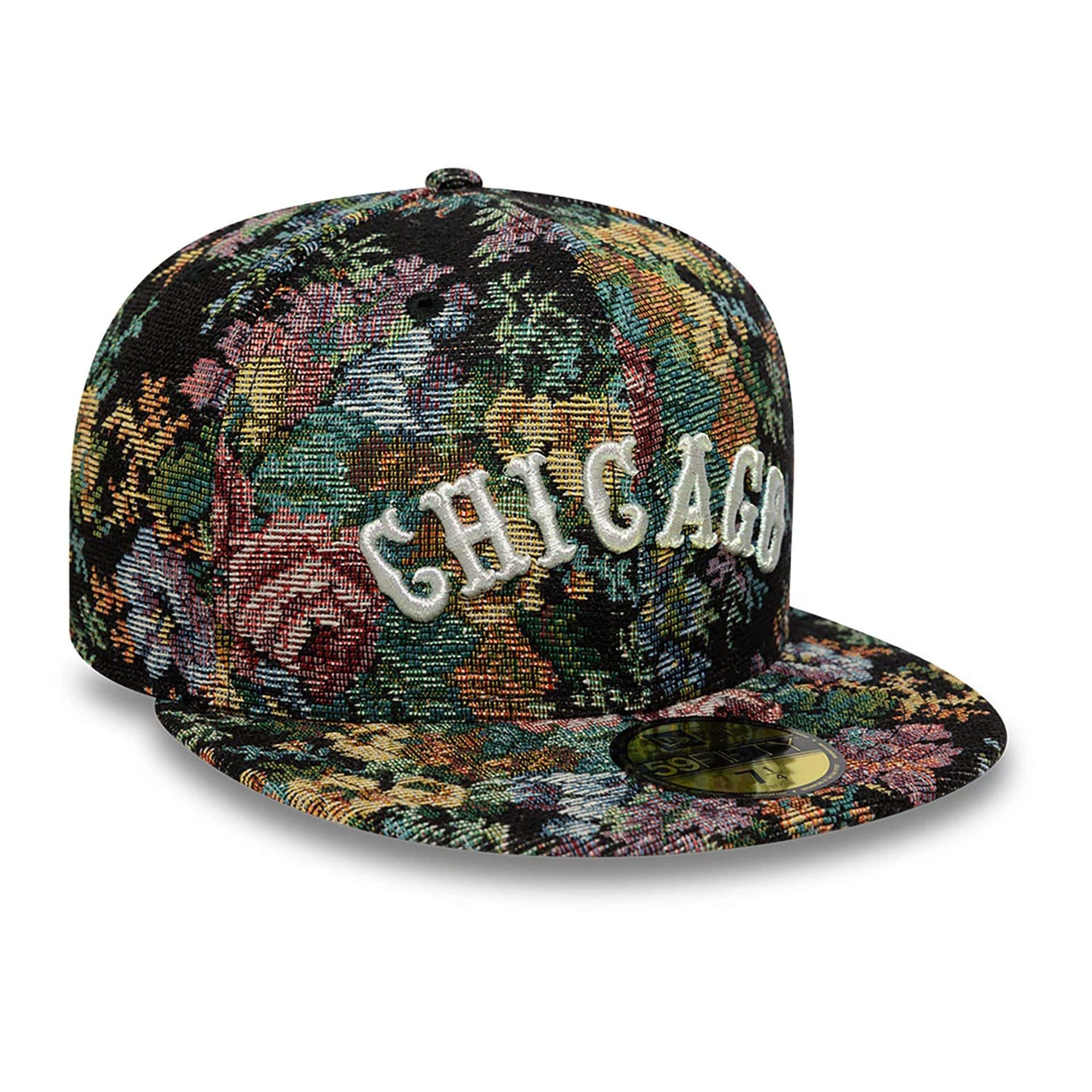 Chicago White Sox Jacquard Patterns All Over Print Black 59FIFTY Fitted Cap、mySite、vikingsvslions