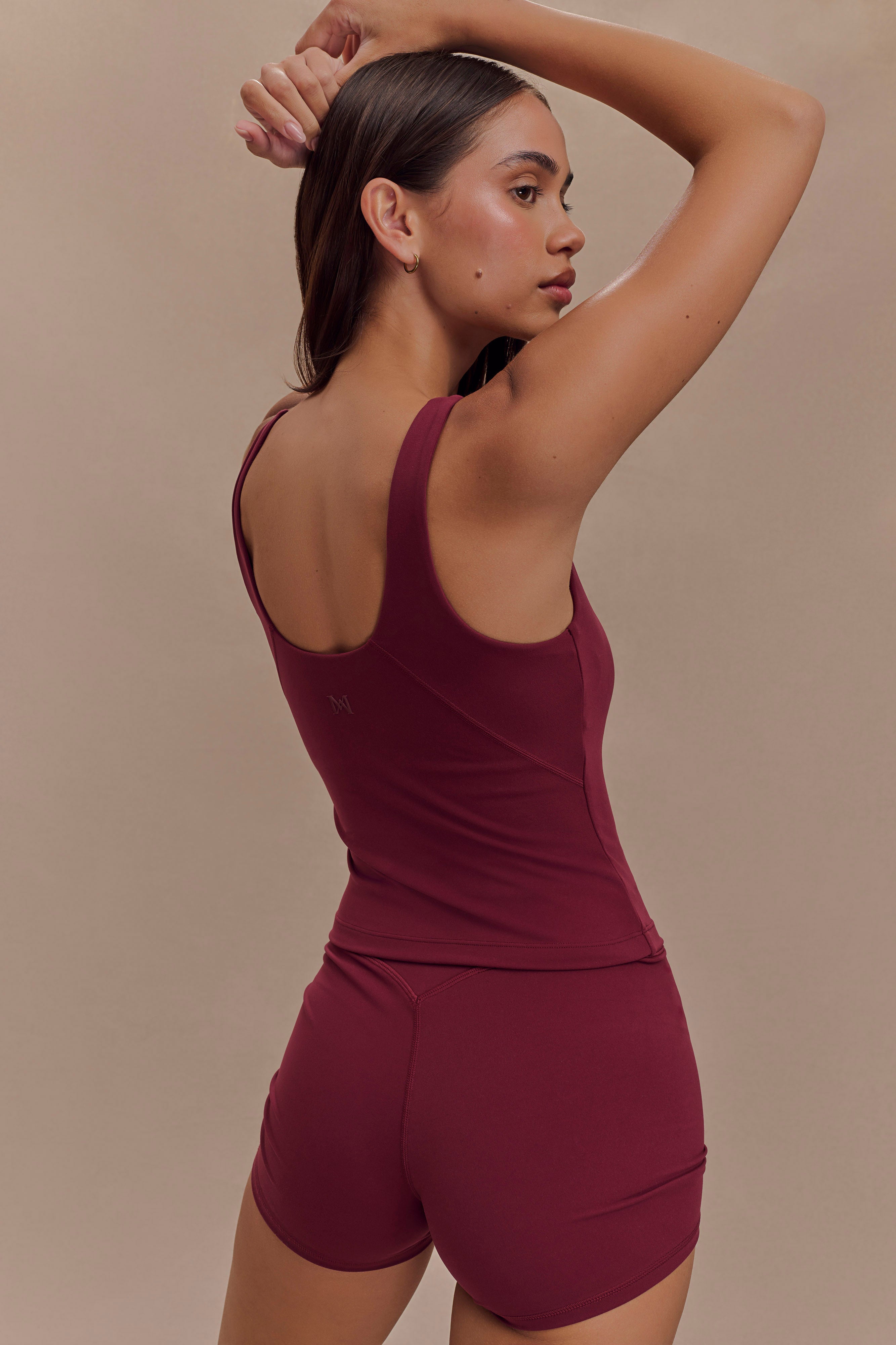 Alexandra Yoga Top - Burgundy、mySite、solidvoid