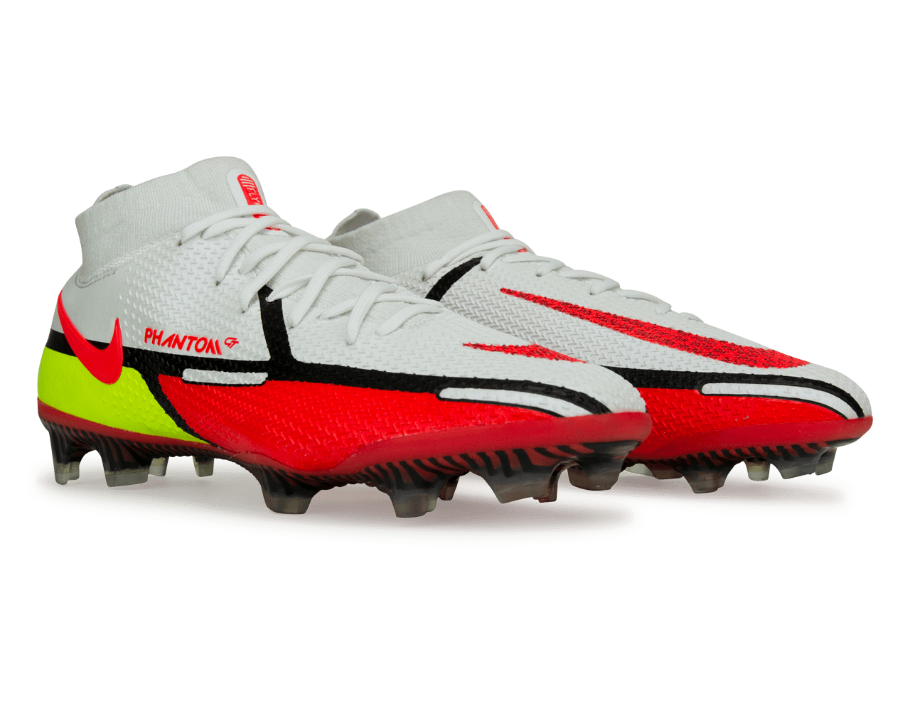 Nike Men's Phantom GT2 DF Elite FG White/Bright Crimson、mySite、noshort