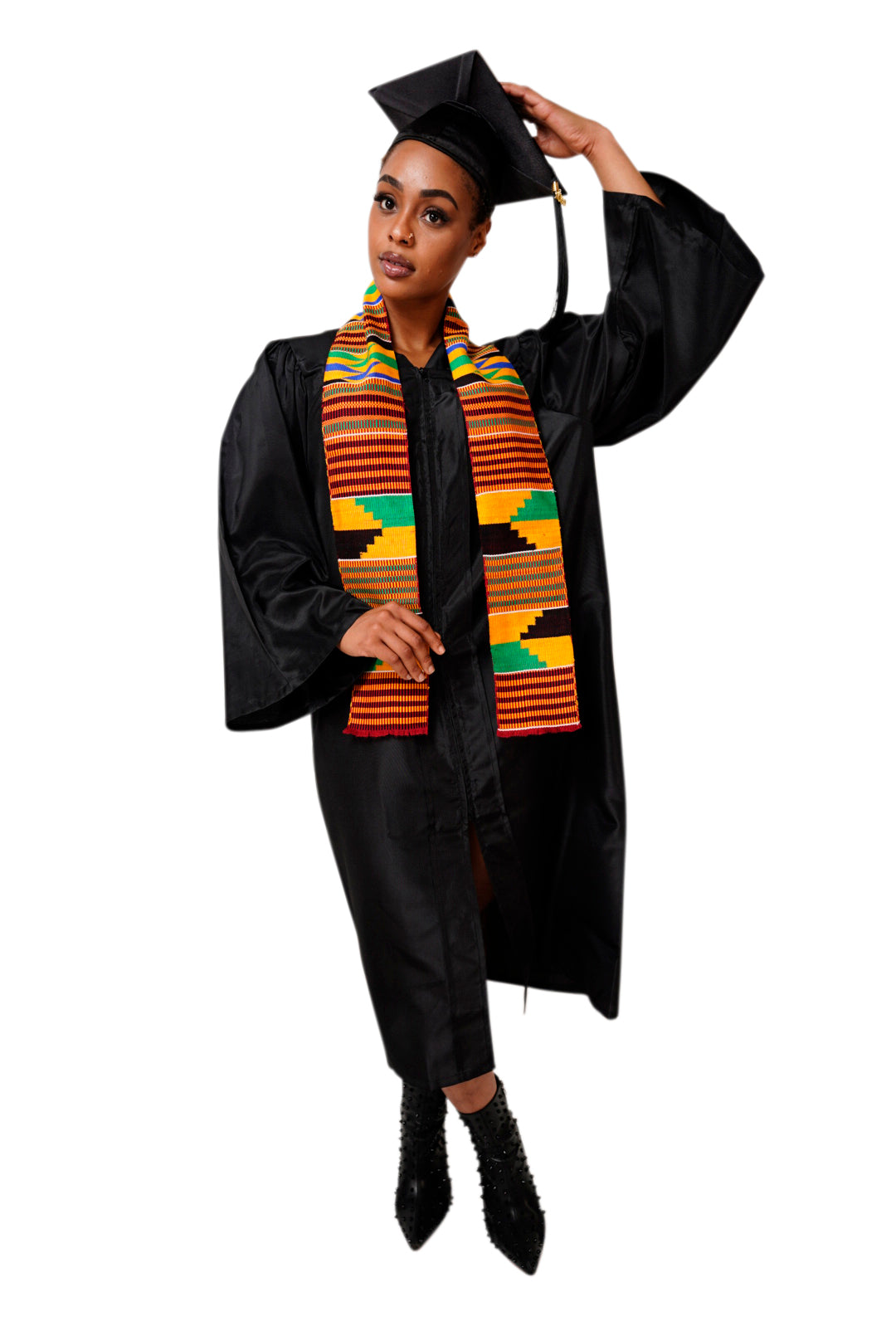 Kente Hand Woven Kente Cloth Graduation Stole / Sash DPKS200S、mySite、solidvoid