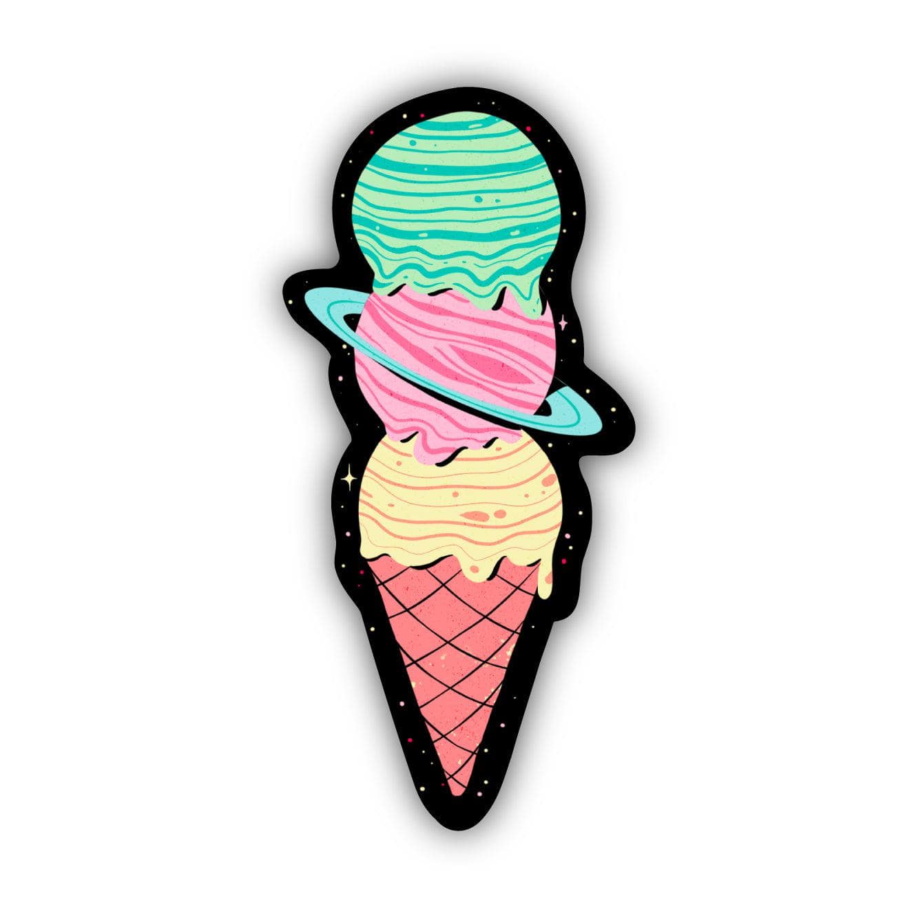  Ice Cream Space Sticker、mySite、ghnorth