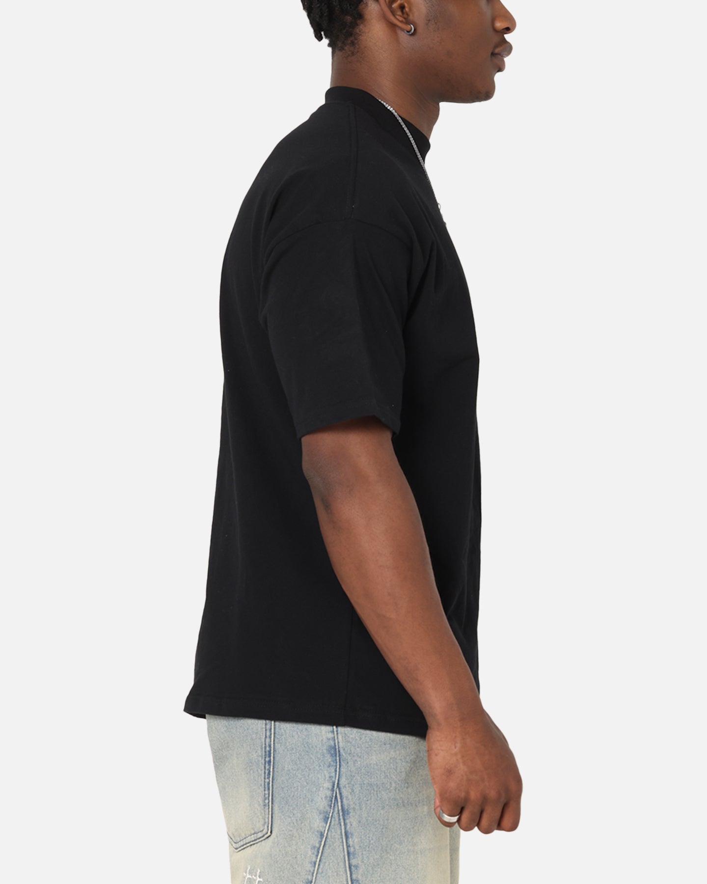 Saint Morta Muerte Mock Neck T-Shirt Black、mySite、zt4zffjzw