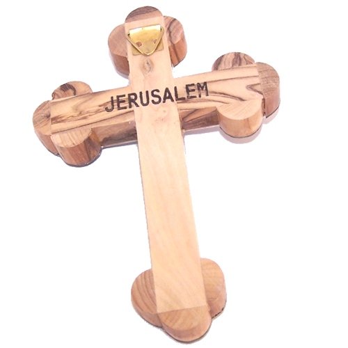 Small grade A Olive wood 14 Stations Crucifix with Mother of Pearls Layer on top ( 13.5 cm or 5.2 inches )、mySite、topwebapps