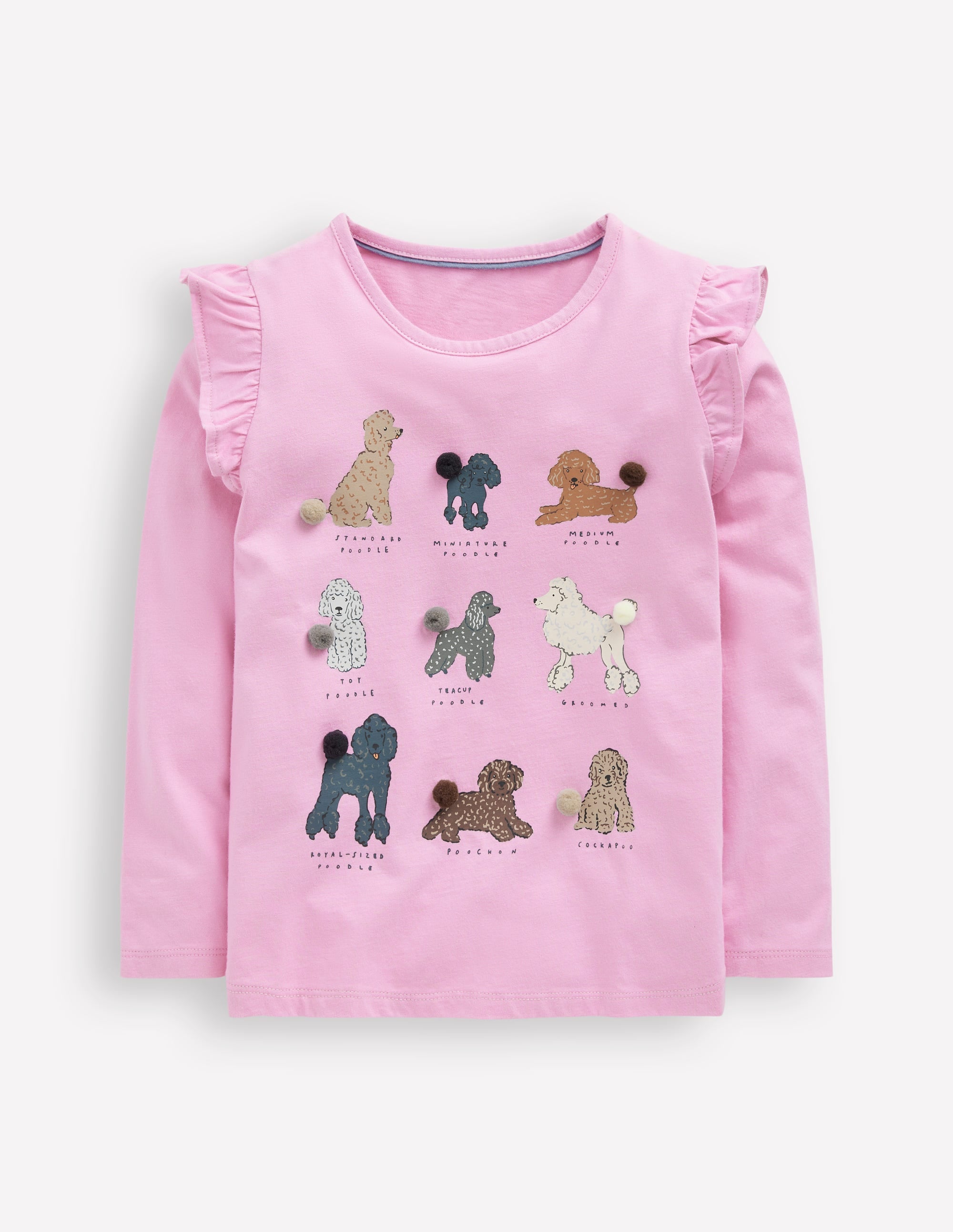  Long Sleeve Frill Logo Top-Bubblegum Pink Dogs、mySite、ashleygrahame