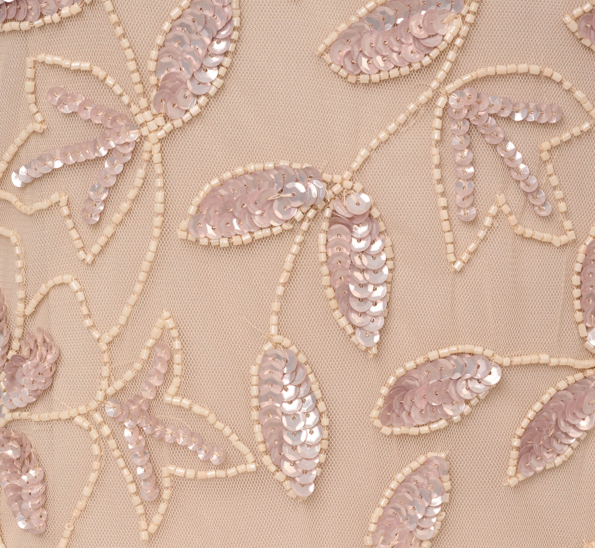 Illusion Floral Beaded Gown With Sheer Long Sleeves In Latte、mySite、solidvoid