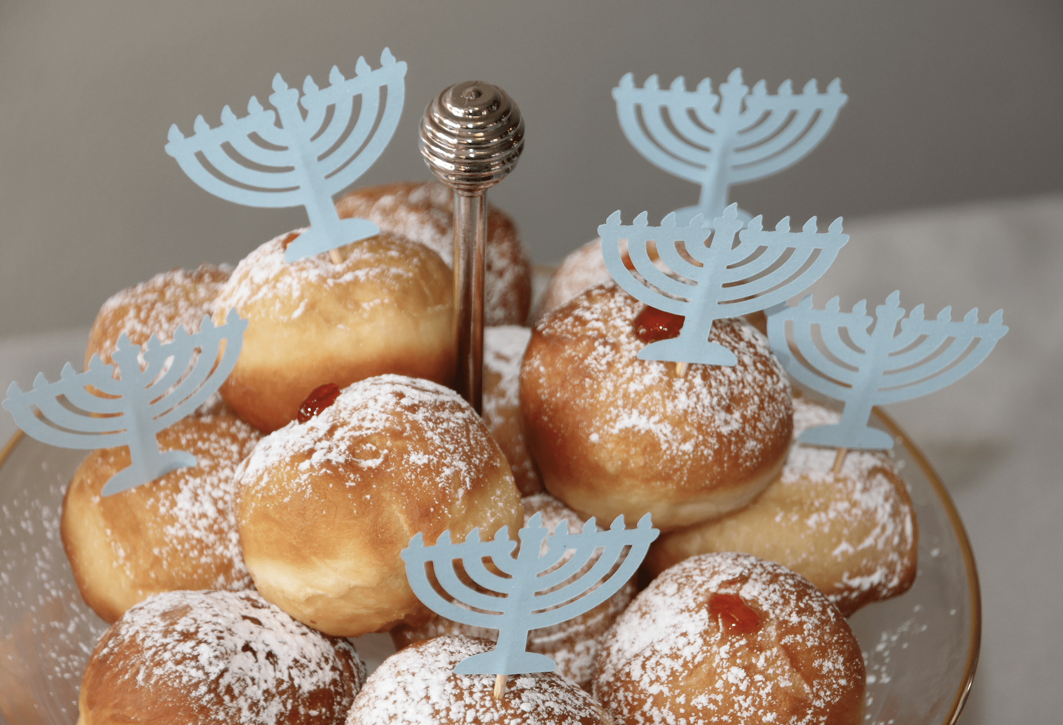 Menorah Cupcake Toppers, Light Blue - Set of 12、mySite、topwebapps