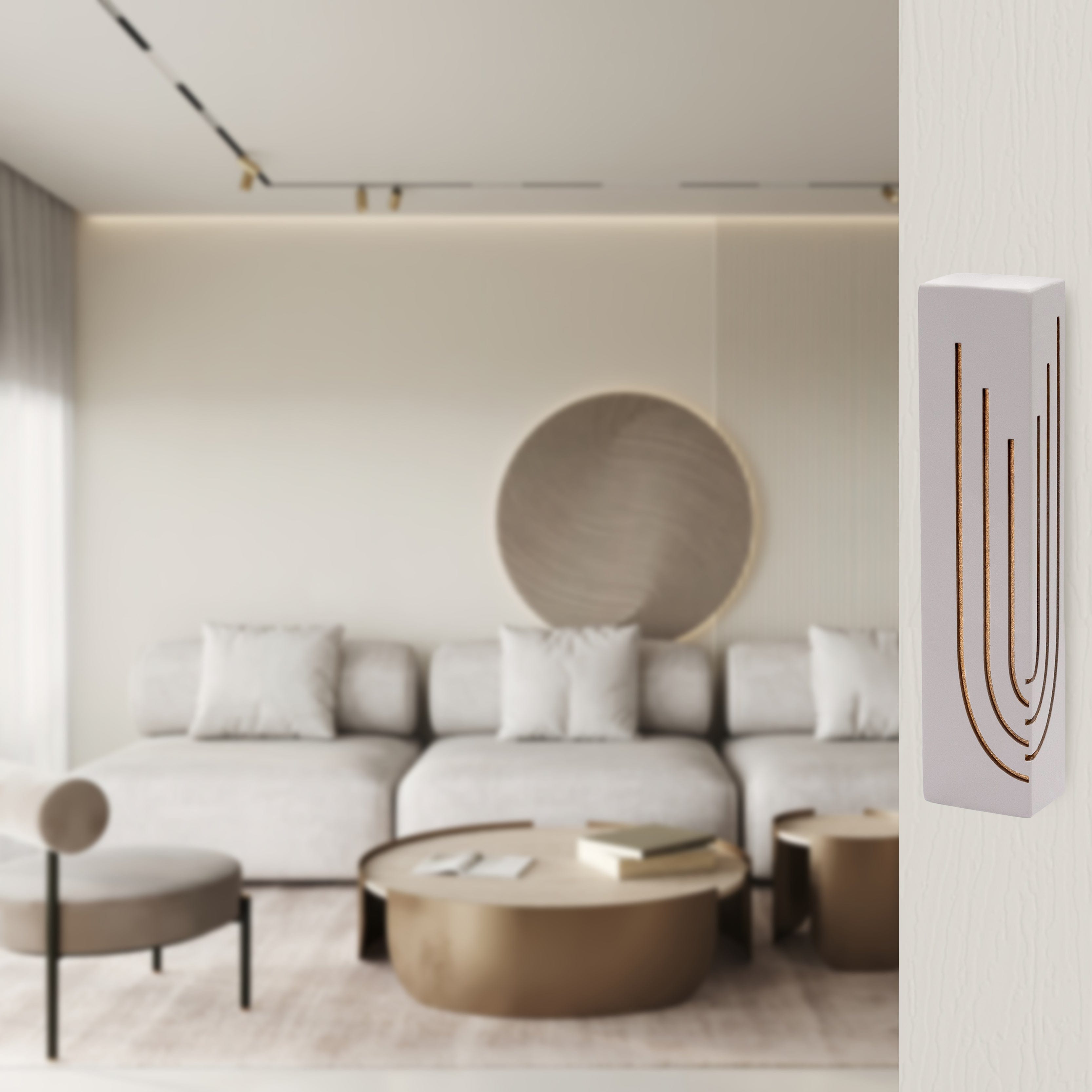 Gray Concrete Glam Mezuzah Case、mySite、topwebapps