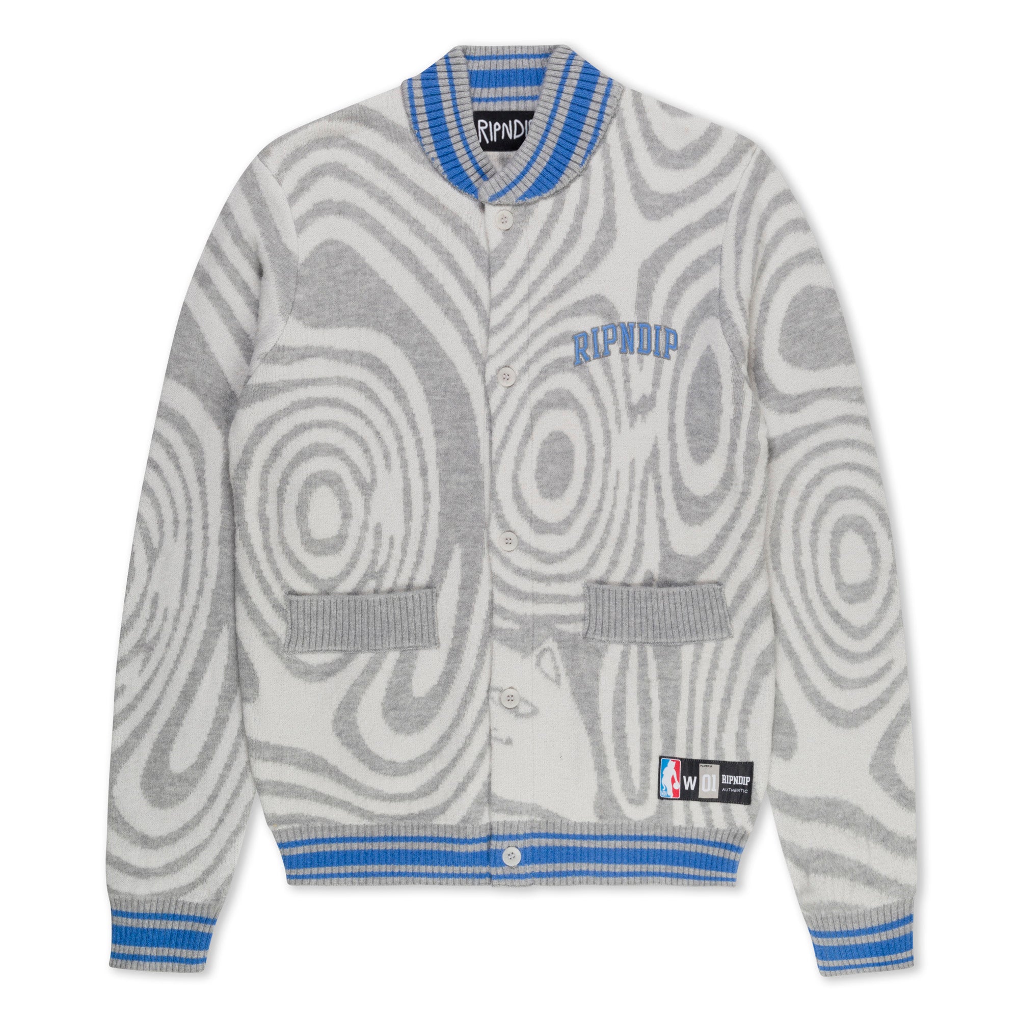  Hypnotic Team Spirit Knit Cardigan (Grey/Light Blue)、mySite、merchandisen